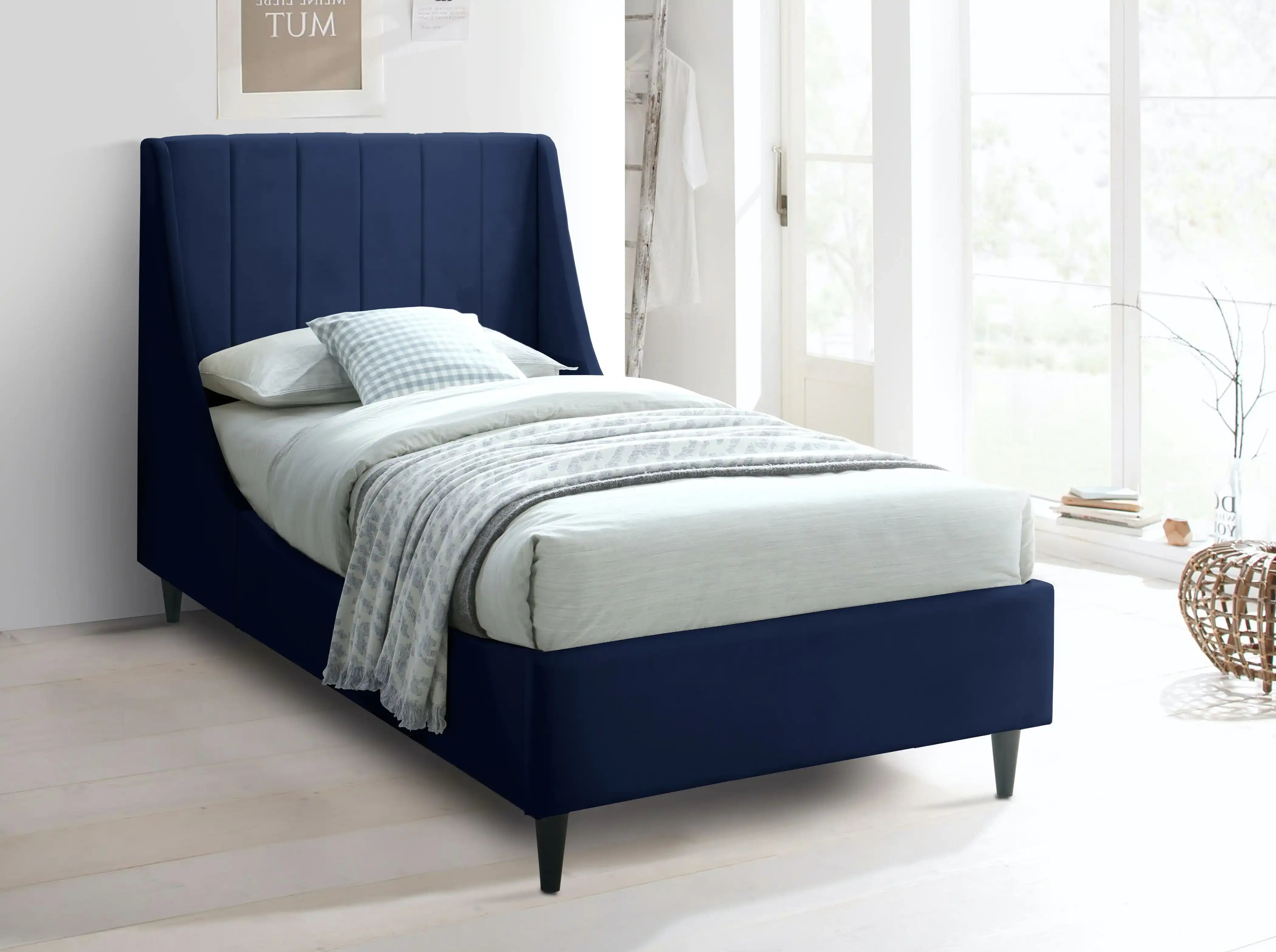 Eva - Velvet Bed - Best Buy Furniture