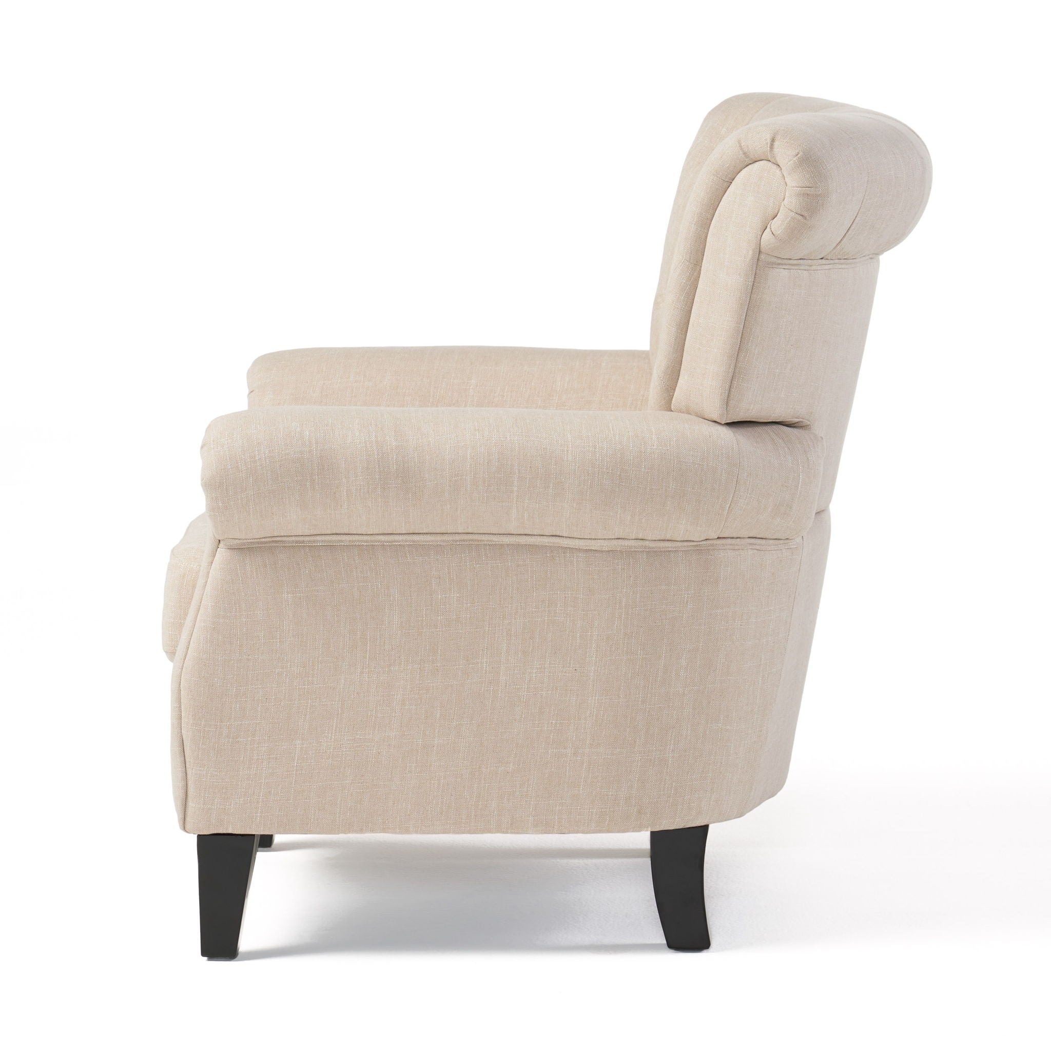Springfield - Tufted Club Chair Stylish Upholstery - Light Beige - Best Buy Furniture