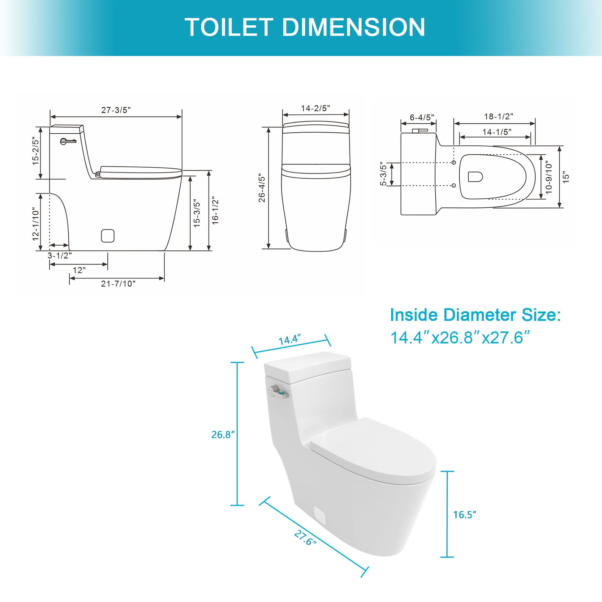1 Piece Toilet And Soft Closing Seat - White - Best Buy Furniture