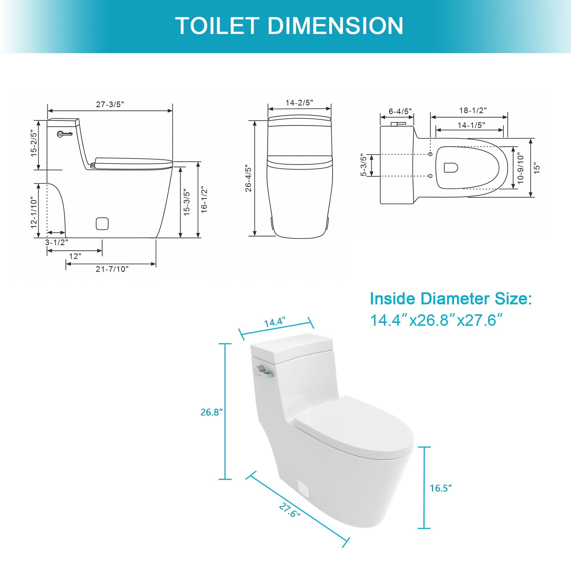 1 Piece Toilet And Soft Closing Seat - White - Best Buy Furniture