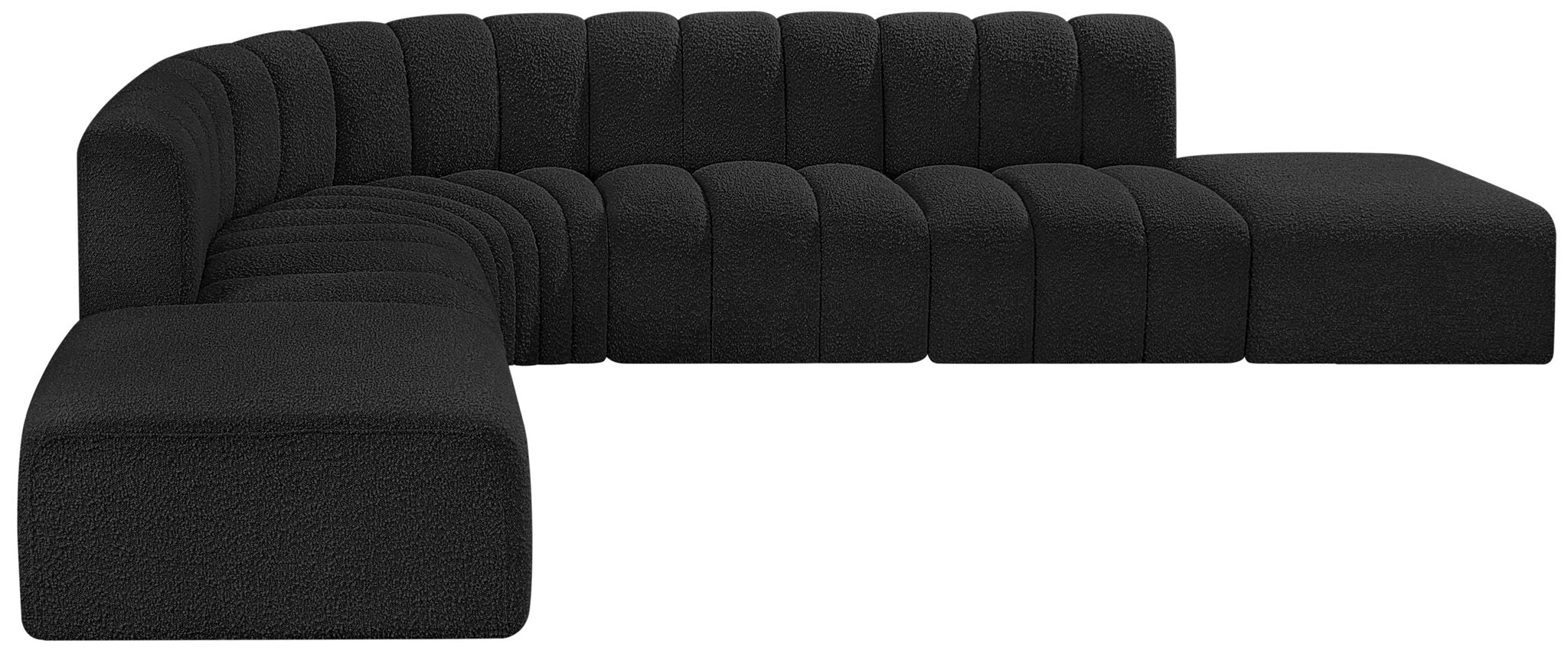 Arc - Boucle Fabric 7 Piece Corner Modular Sofa - Best Buy Furniture