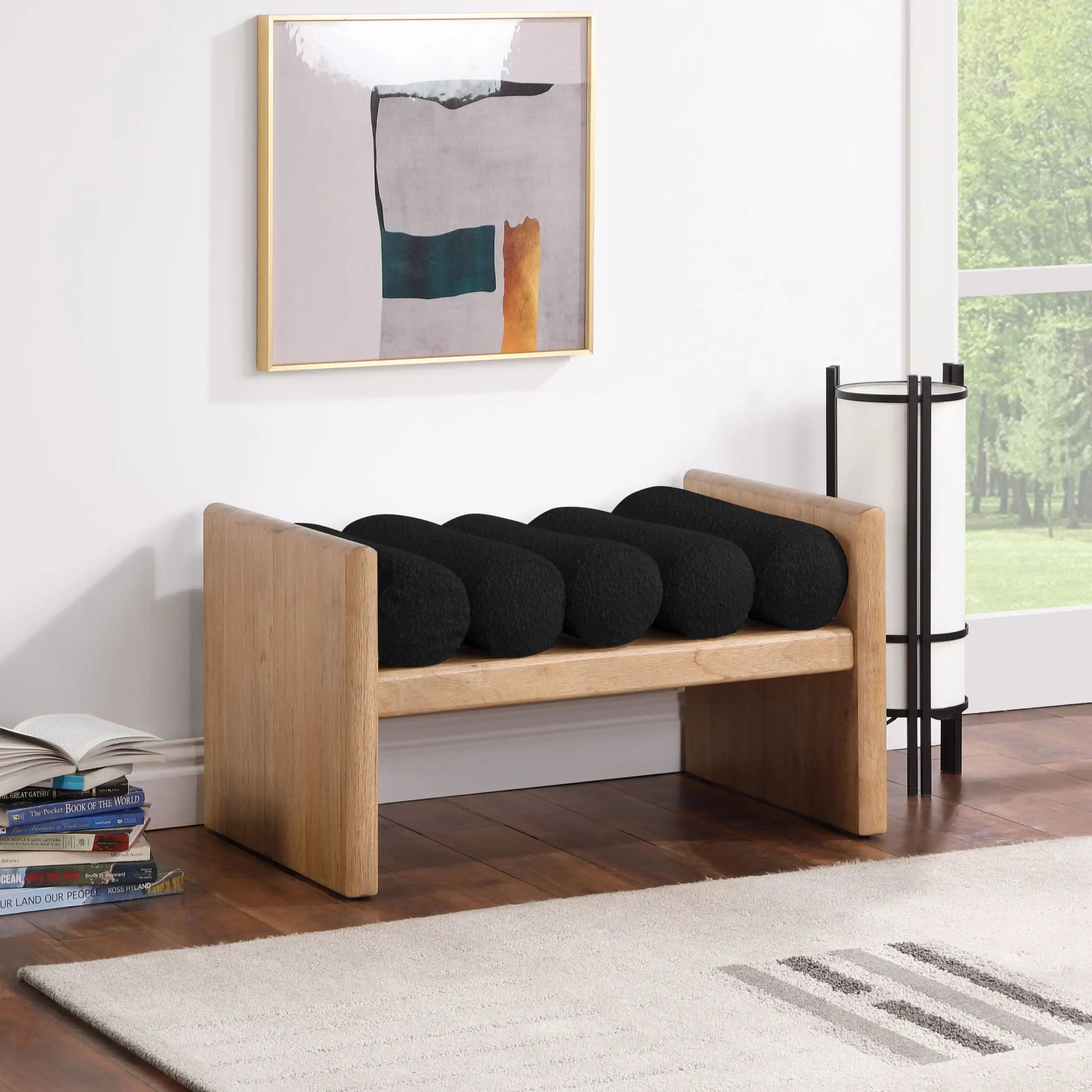 Waverly - Bench With Natural Frame - Best Buy Furniture