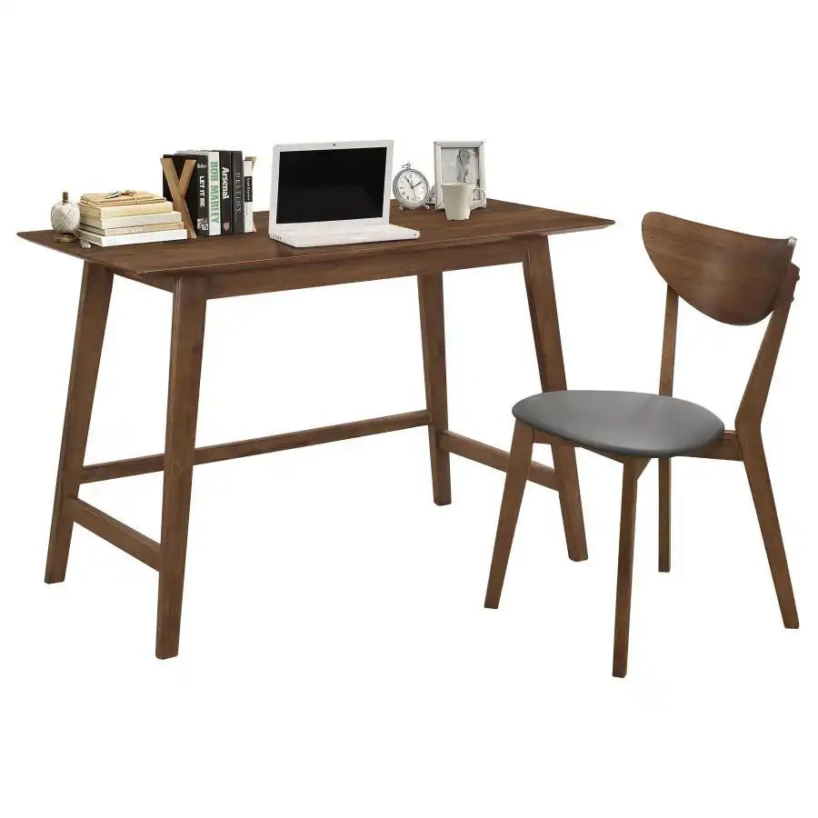 Karri - 2 Piece Home Office Computer Desk And Chair Set - Walnut - Best Buy Furniture