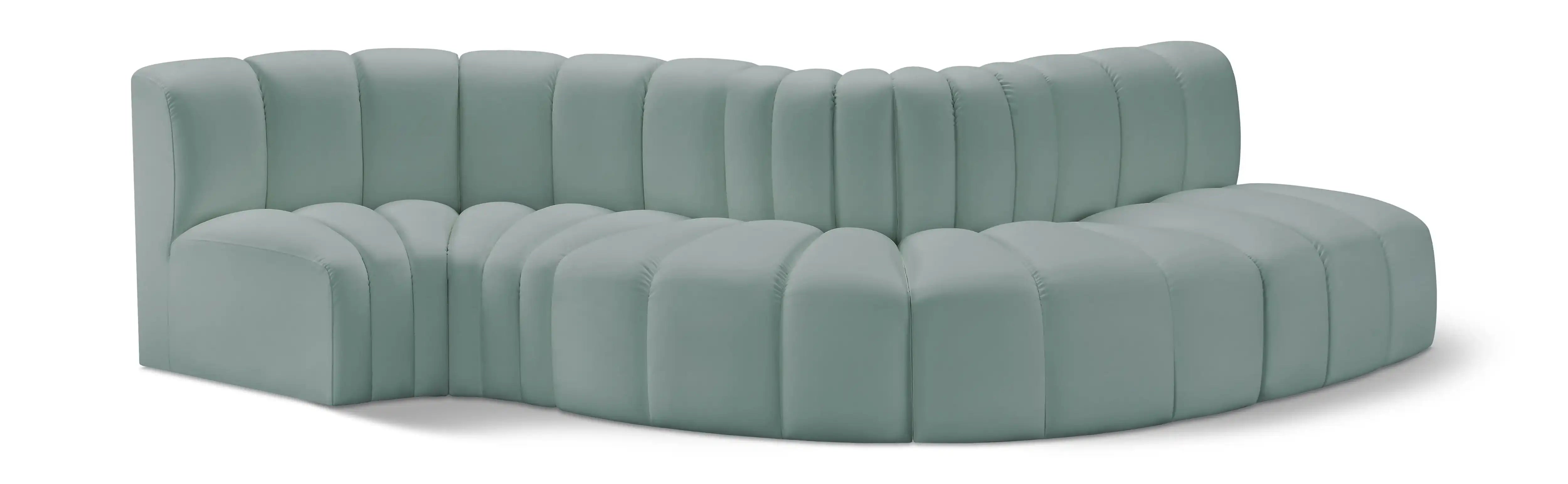 Arc - Faux Leather 5 Piece Modular Sofa - Best Buy Furniture