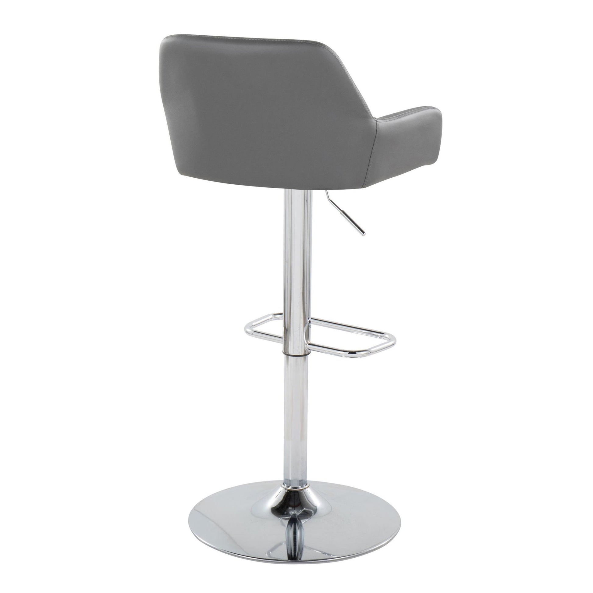 Daniella - Contemporary Adjustable Barstool With Swivel With Rounded Rectangle Footrest (Set of 2) - Best Buy Furniture
