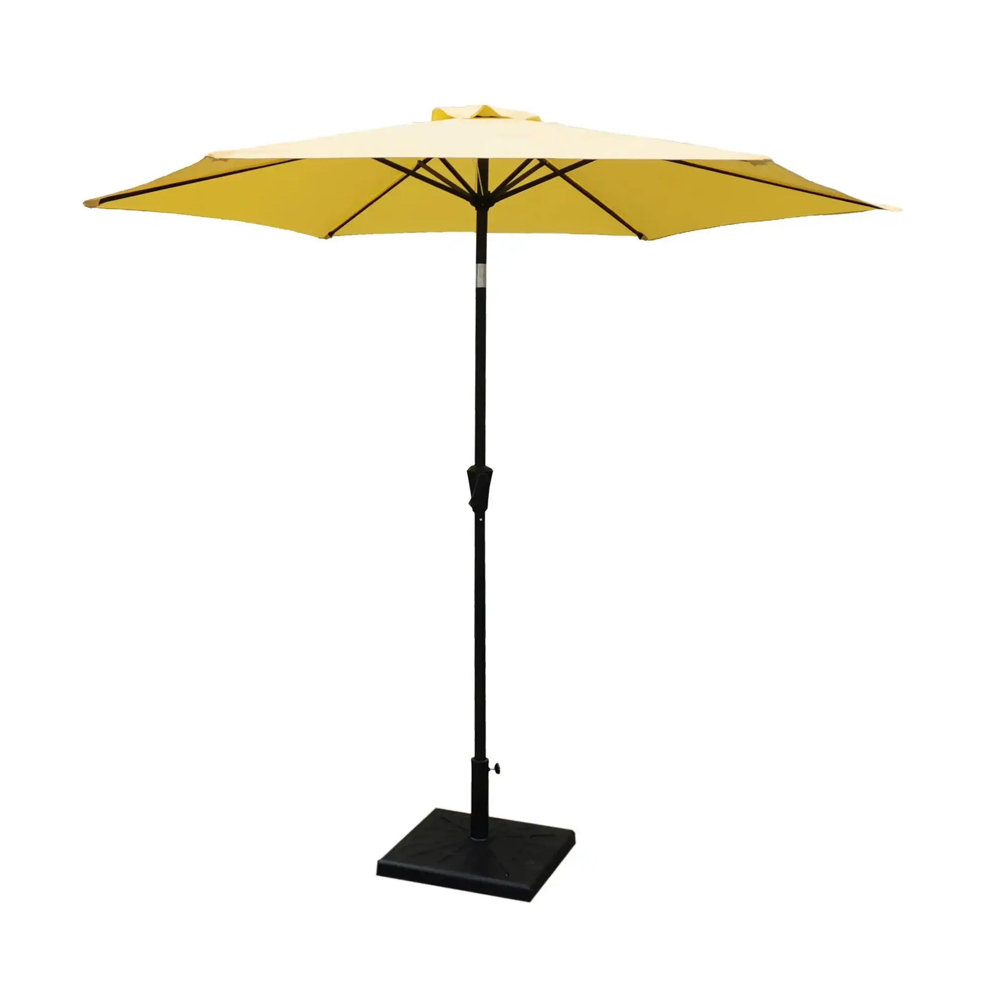 8.8' Outdoor Aluminum Patio Umbrella With 42 Pound Square Resin Umbrella Base - Best Buy Furniture
