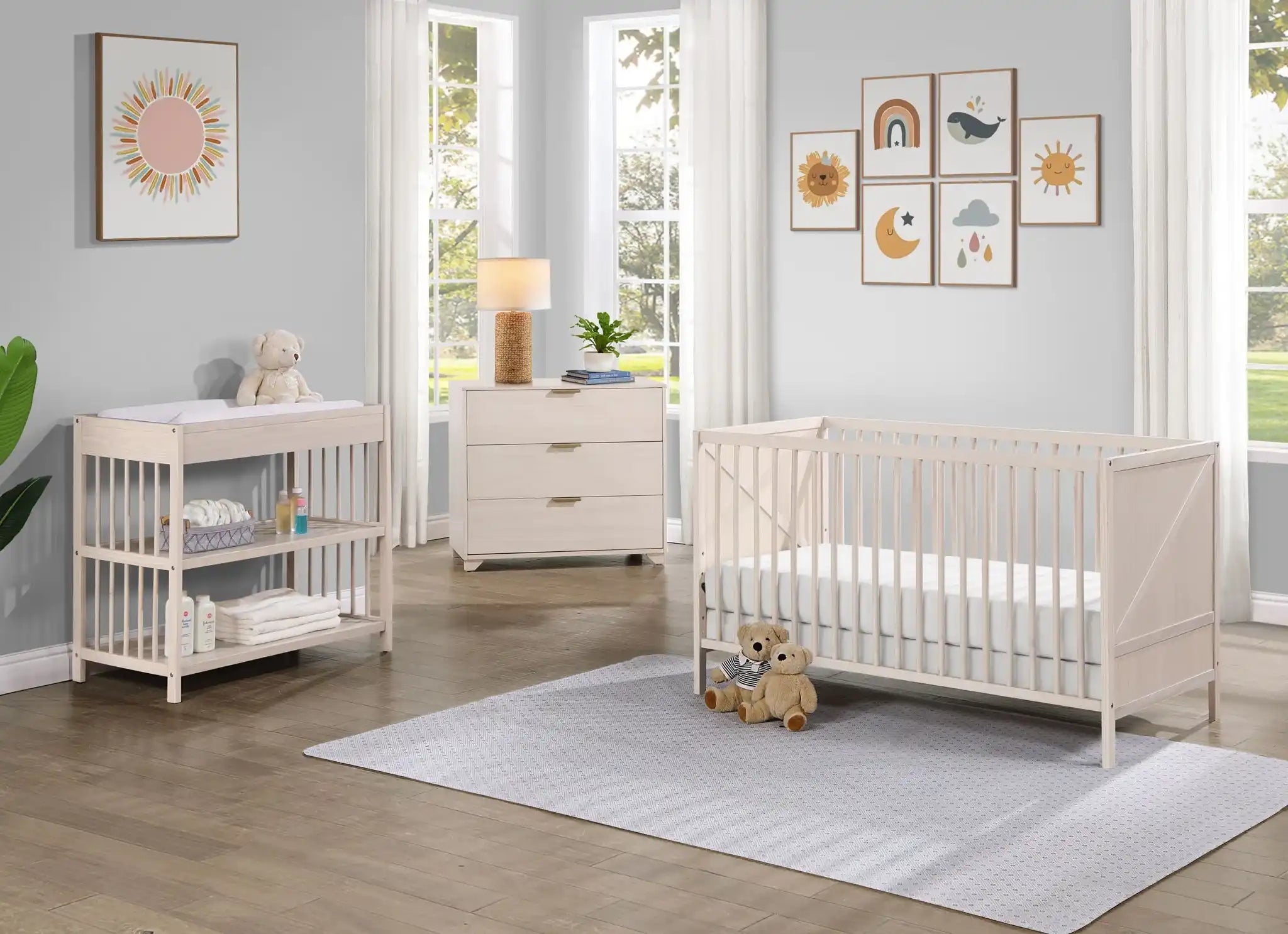 Pixie Zen - 3-in-1 Crib - Walnut - Best Buy Furniture