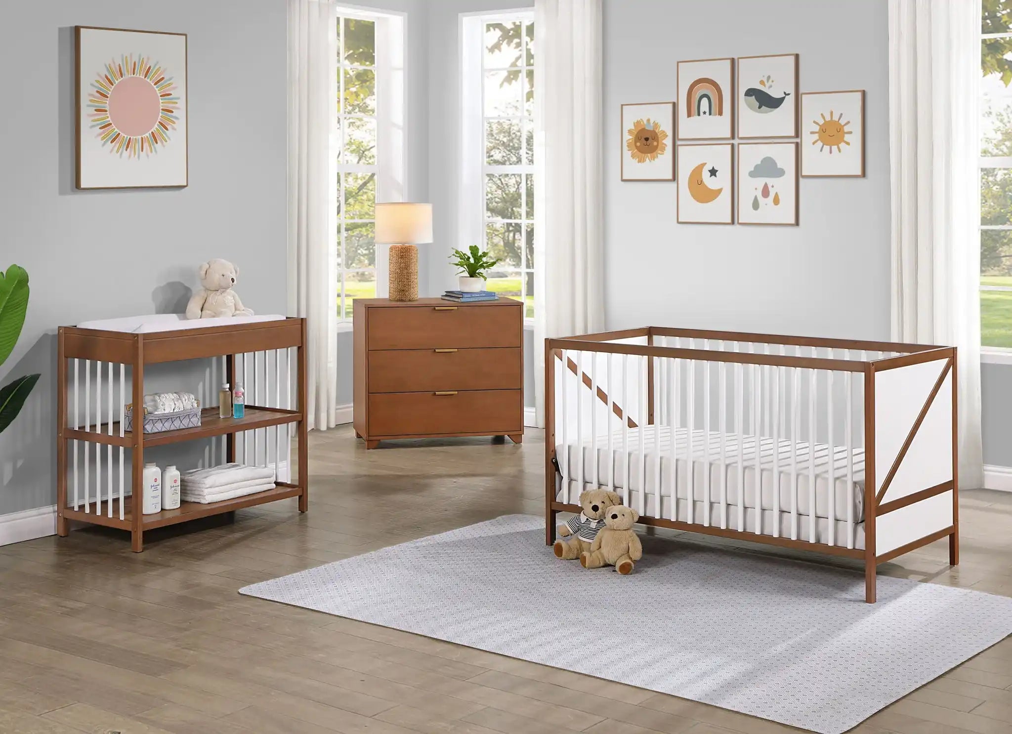 Pixie Zen - 3-in-1 Crib - Walnut - Best Buy Furniture