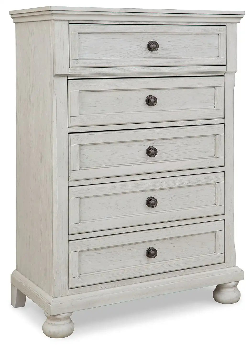 Robbinsdale - Five Drawer Chest - Youth - Antique White - Best Buy Furniture