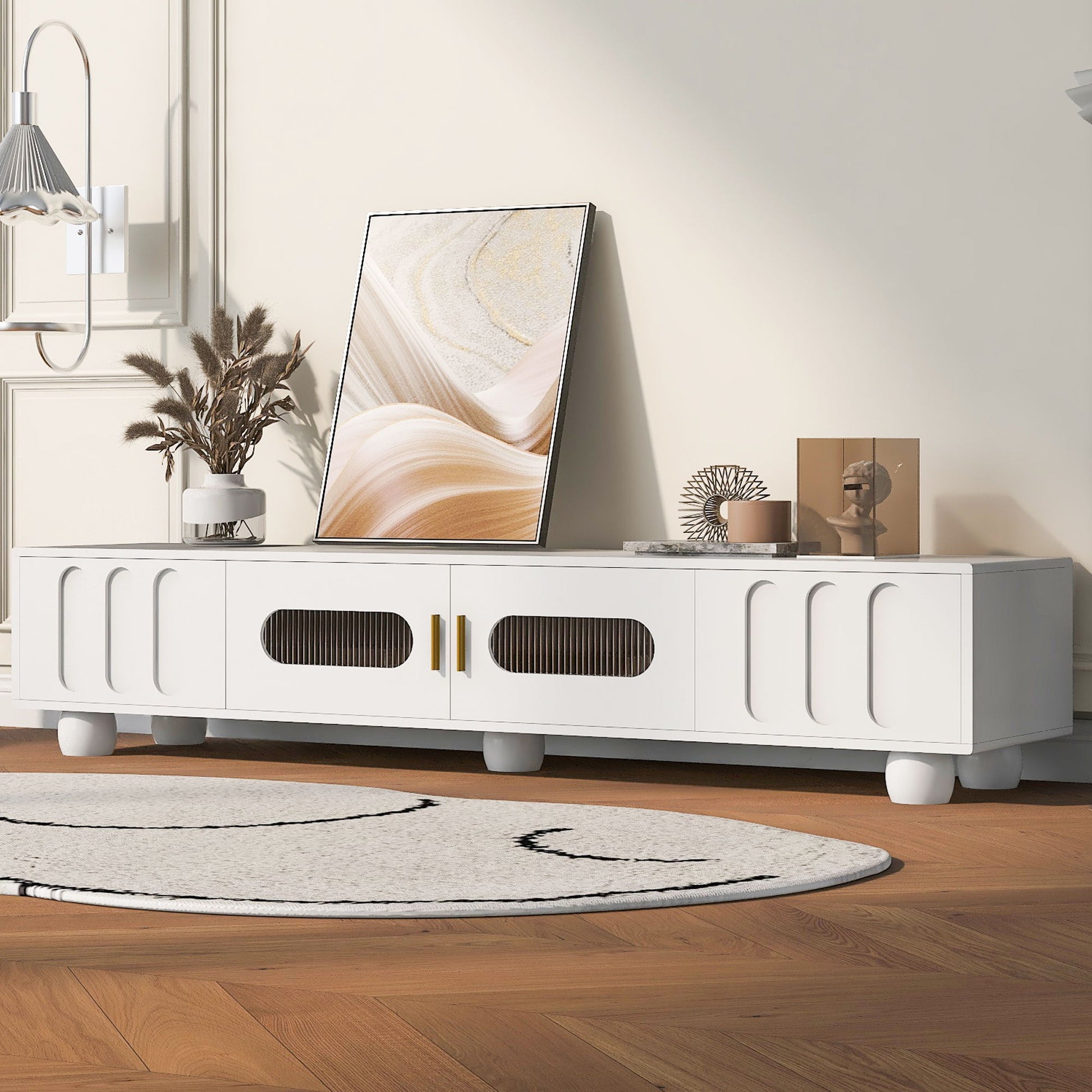 Modern TV Stand For TVs Up To 80", 2 Drawers And Cabinet - Best Buy Furniture