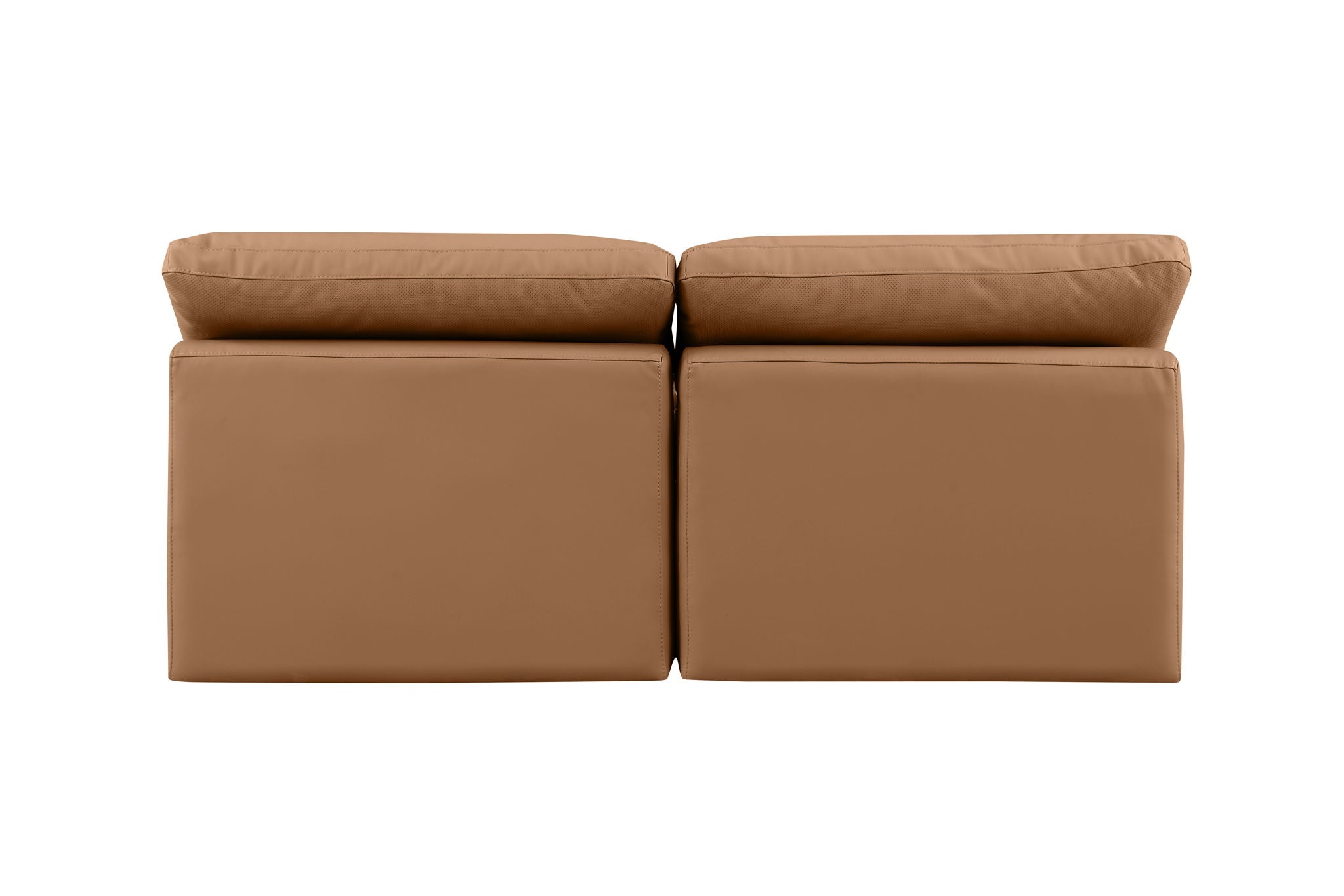 Indulge - Faux Leather 2 Seat Modular Armless Sofa - Best Buy Furniture