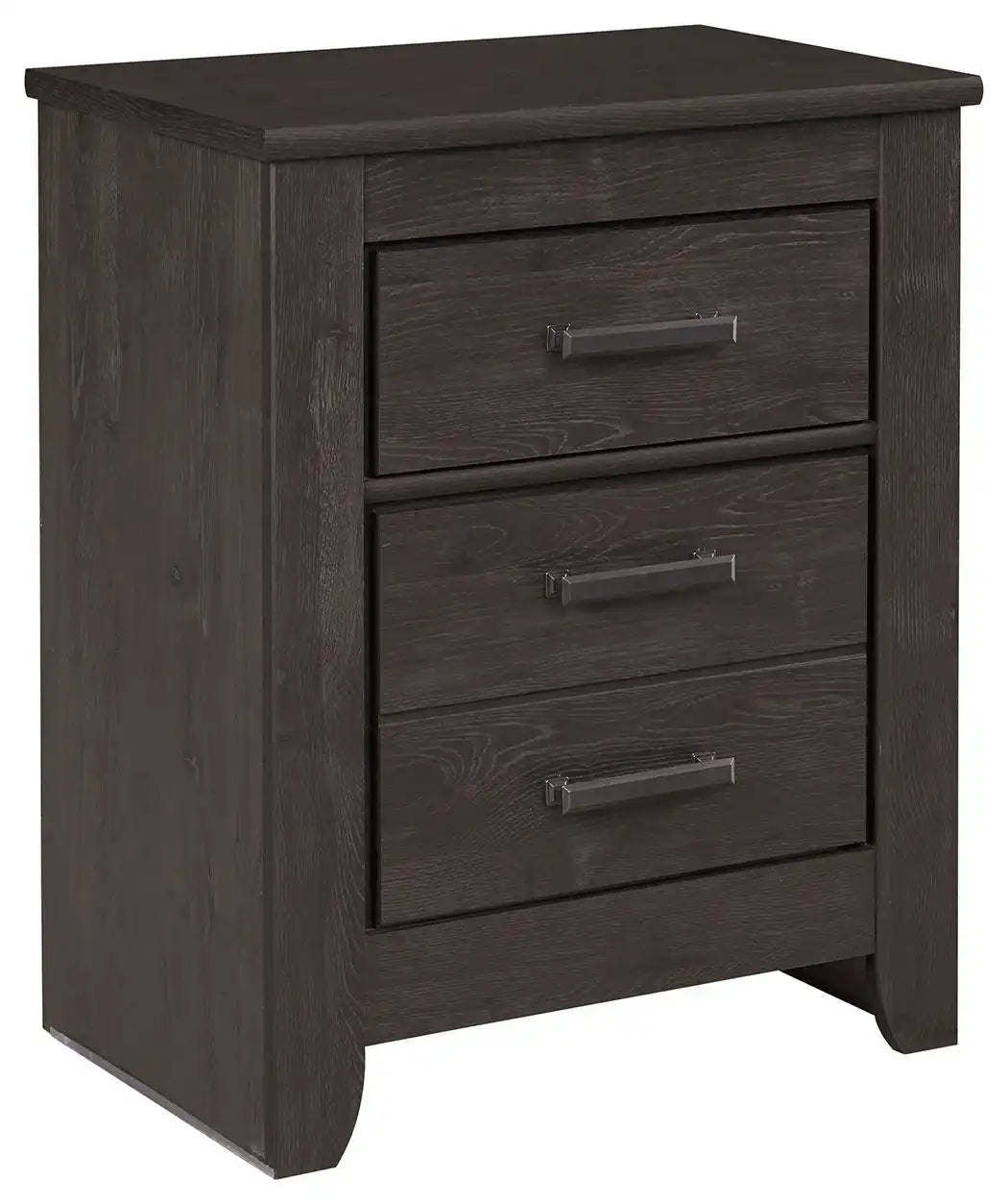Brinxton - Two Drawer Night Stand - Charcoal - Best Buy Furniture