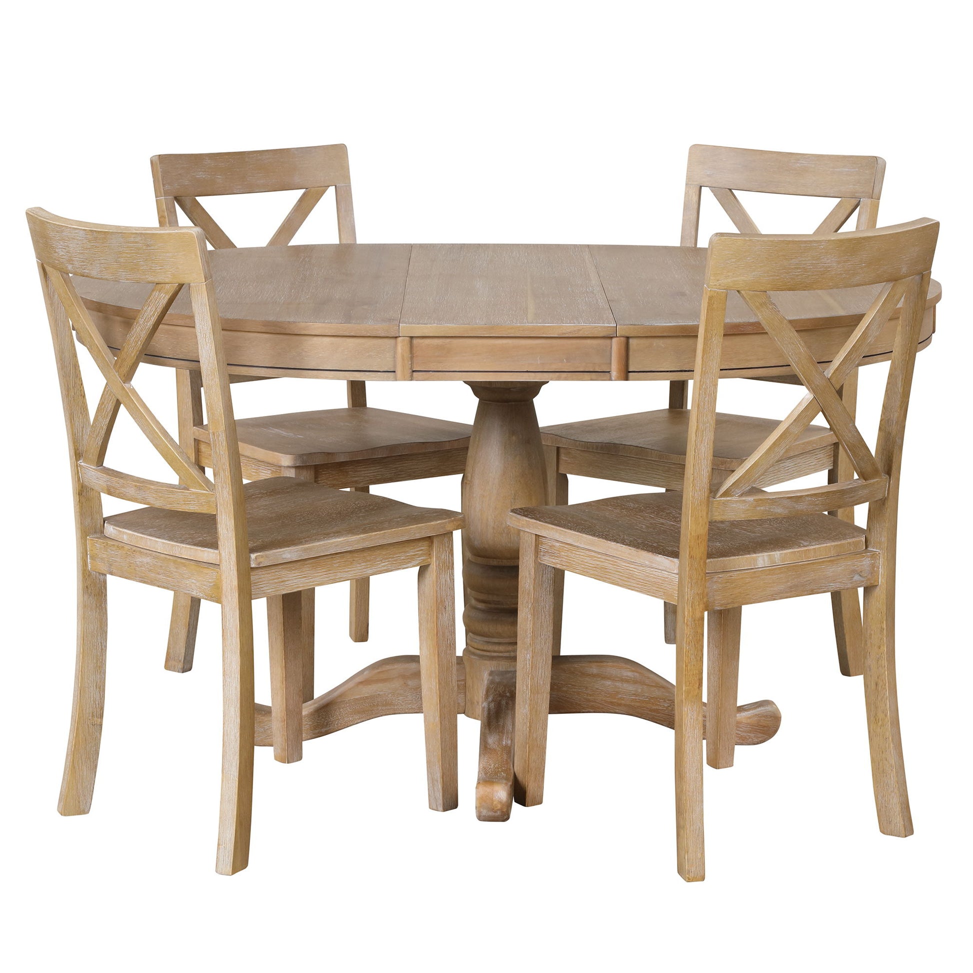 Modern Dining Table Set For 4, Round Table And 4 Kitchen Room Chairs, 5 Piece Kitchen Table Set For Dining Room, Dinette, Breakfast Nook - Best Buy Furniture