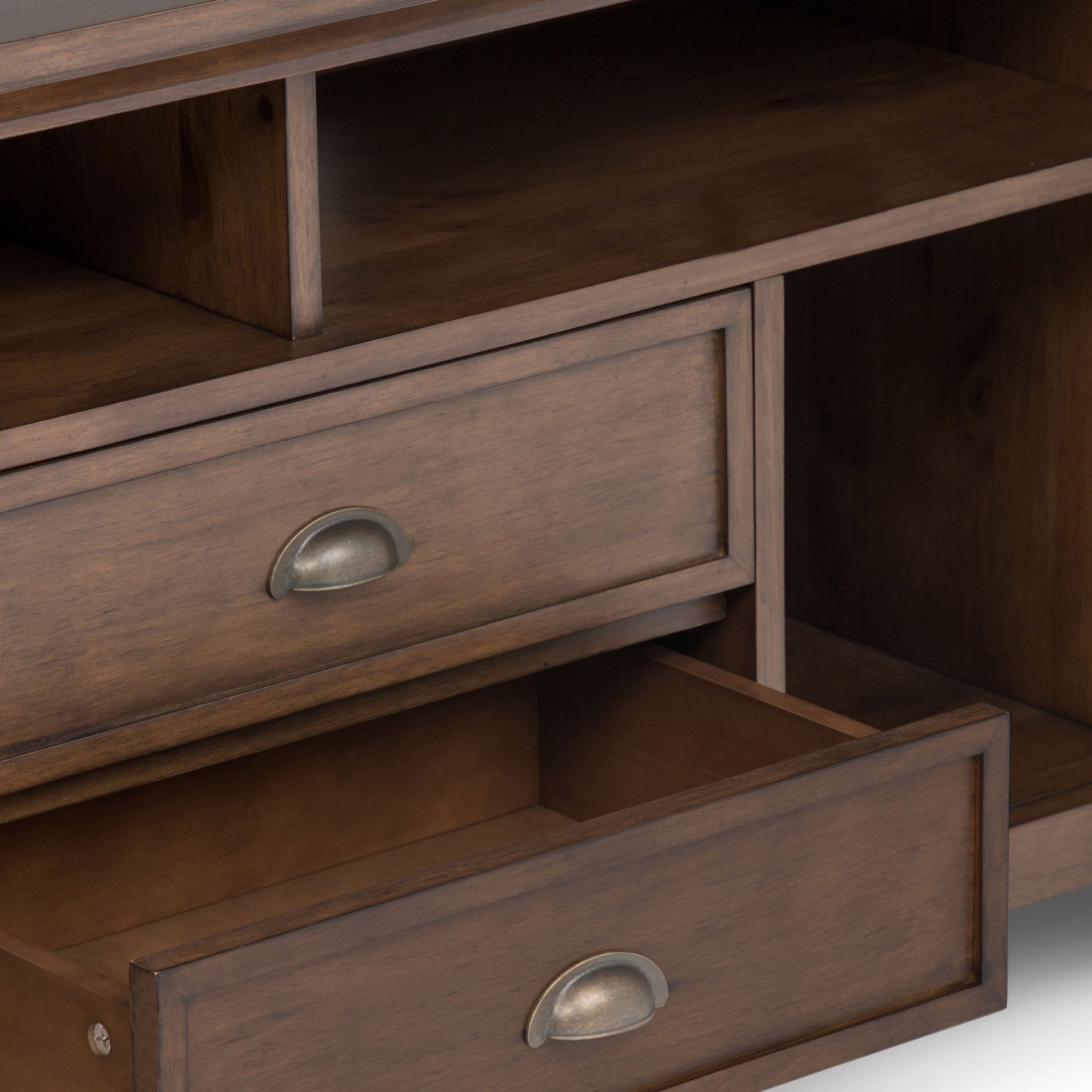 Redmond - TV Media Stand - Rustic Natural Aged Brown - Best Buy Furniture