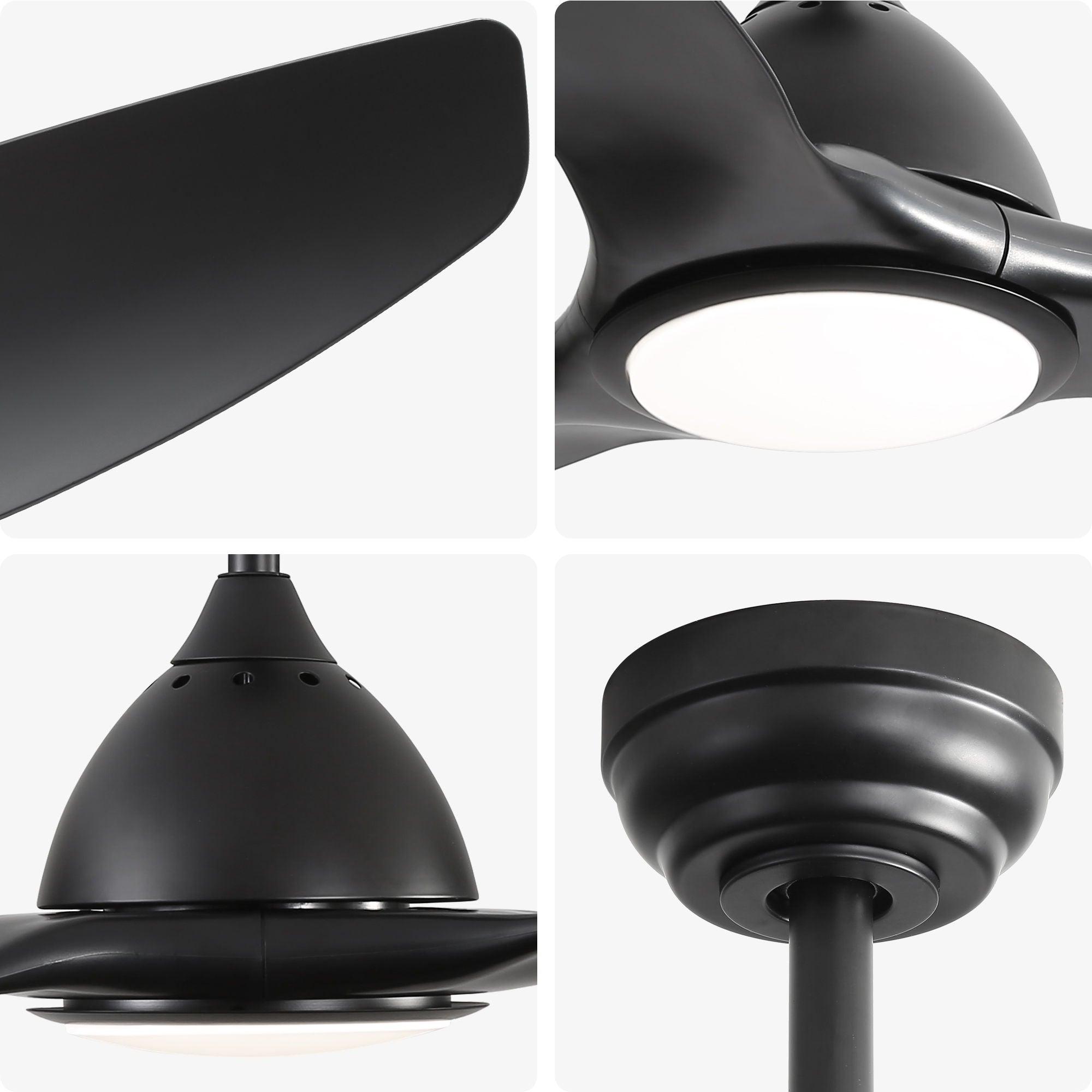 Modern Ceiling Fan With 22W Led Light, 3 ABS Fan Blades Dc Motor Ceiling Fan For Bedroom Living Room - Best Buy Furniture