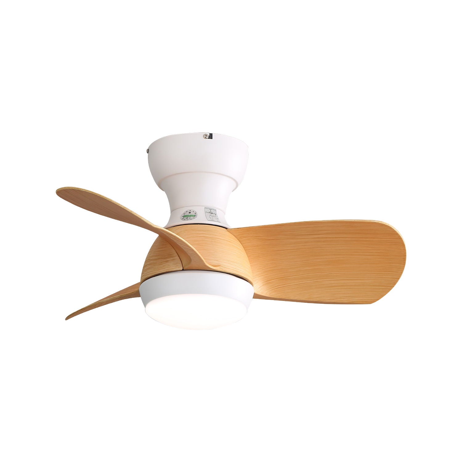23" Bedroom Ceiling Fan With 3 Color Dimmable 3 ABS Blades Remote Control Dc Motor Black With 18W Led Light - Best Buy Furniture