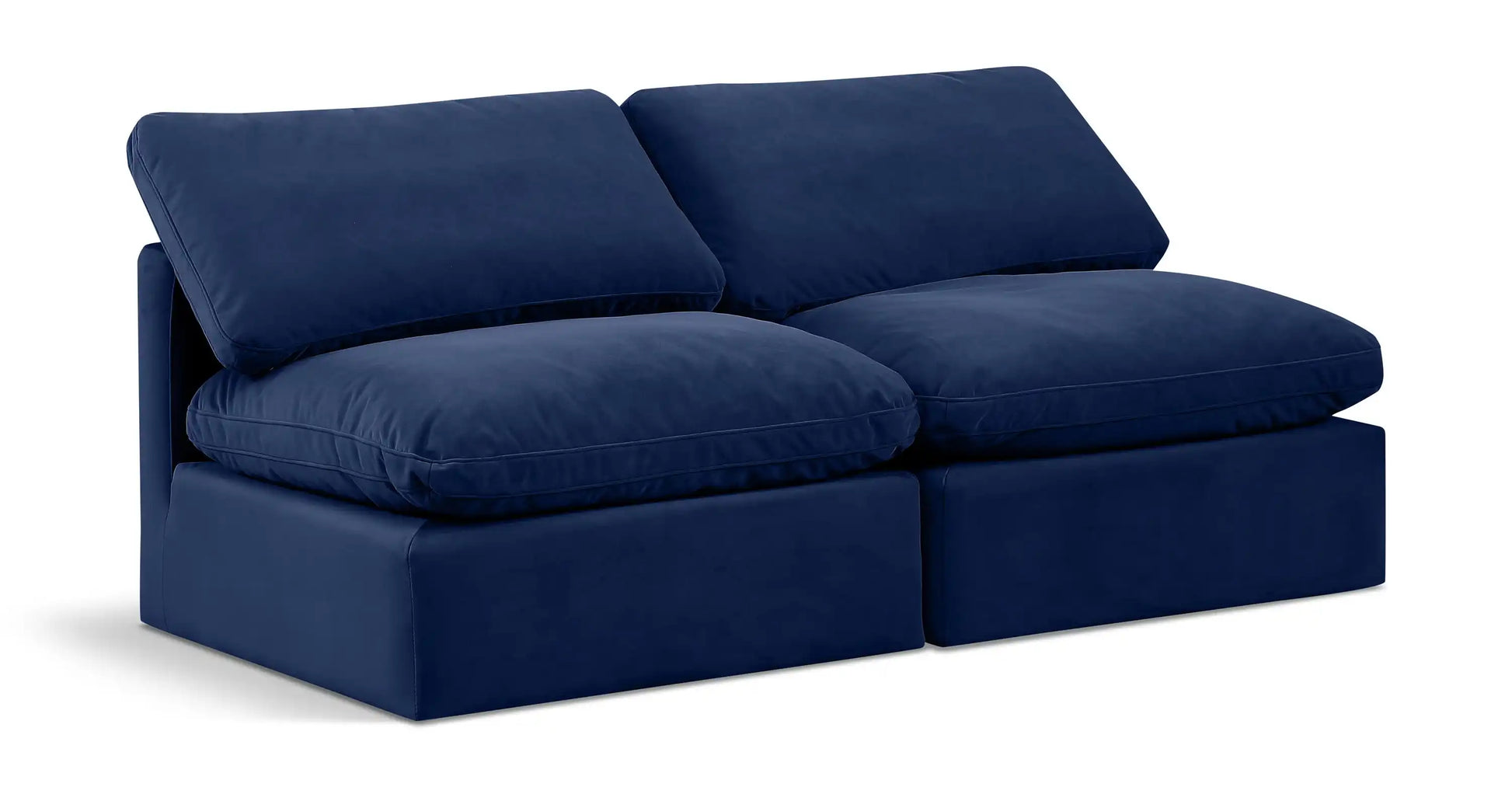Indulge - Velvet 2 Seat Modular Armless Sofa - Best Buy Furniture