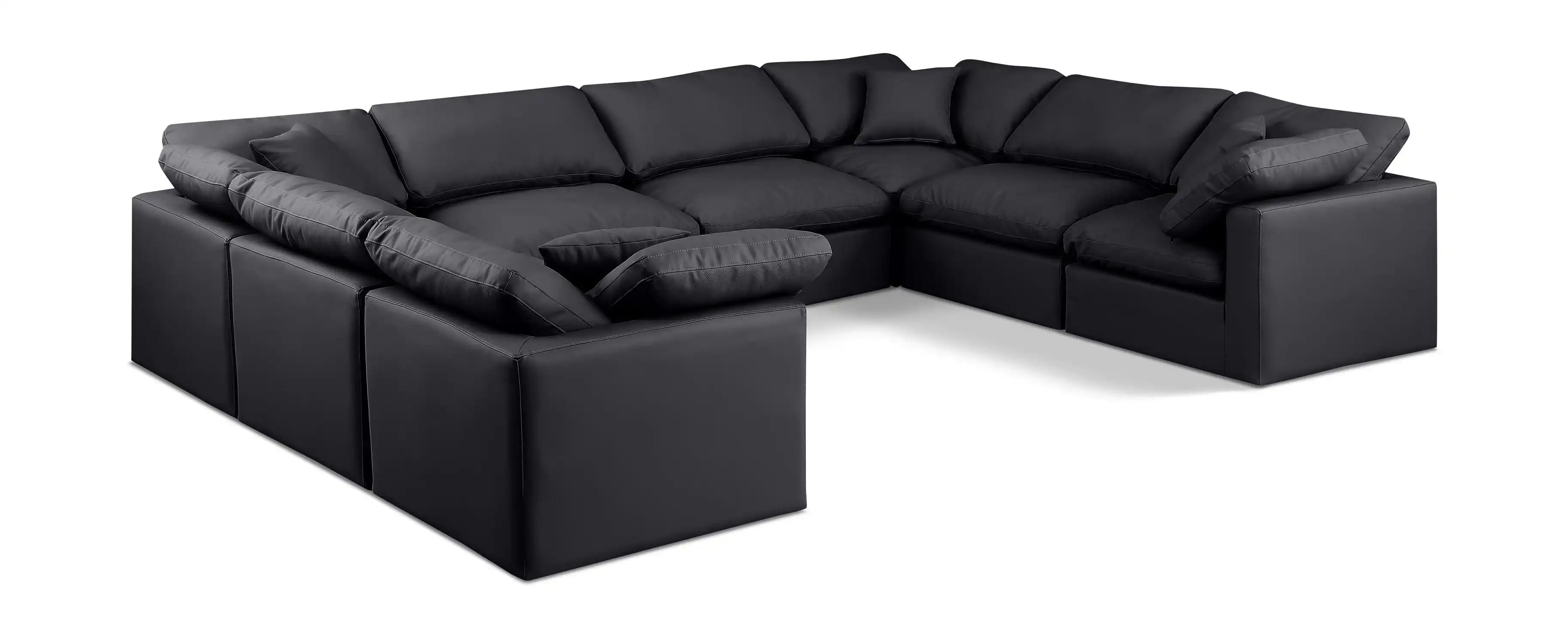 Indulge - Faux Leather 8 Piece Modular Sectional - Best Buy Furniture