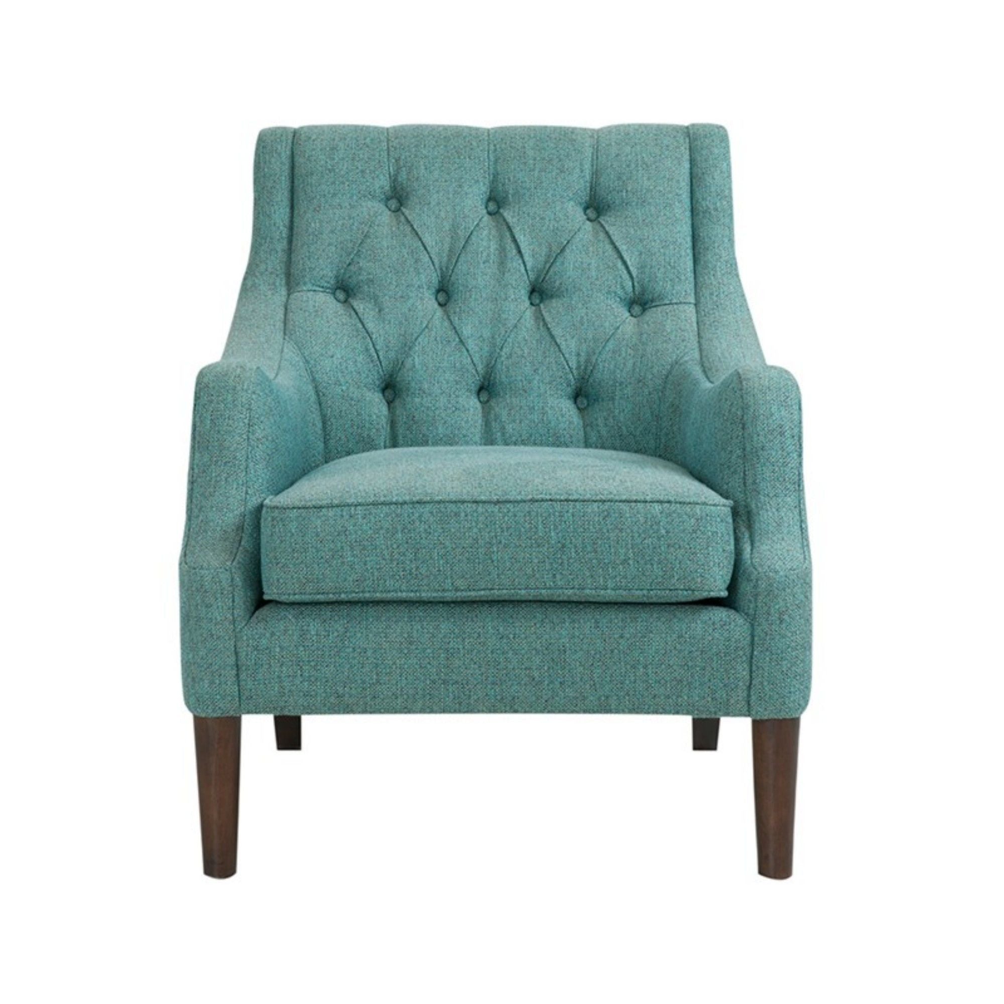 Qwen - Button Tufted Accent Chair With - Teal - Best Buy Furniture