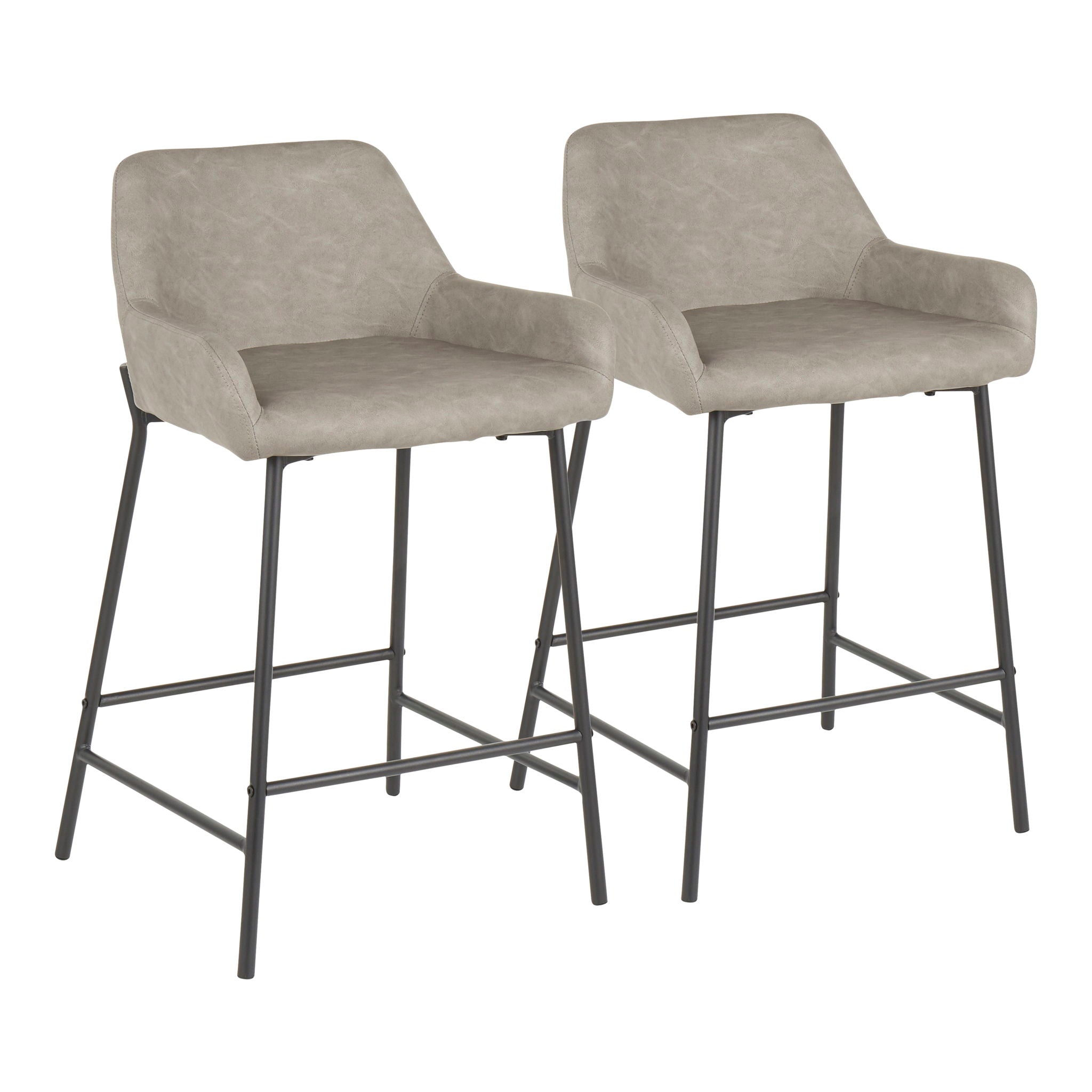Daniella - Industrial Fixed Height Counter Stool (Set of 2) - Best Buy Furniture