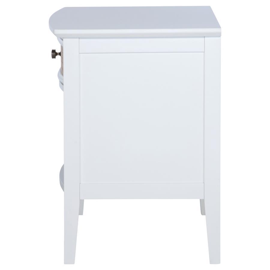 Bexhill - 1-Drawer Nightstand Bedside Table - White - Best Buy Furniture
