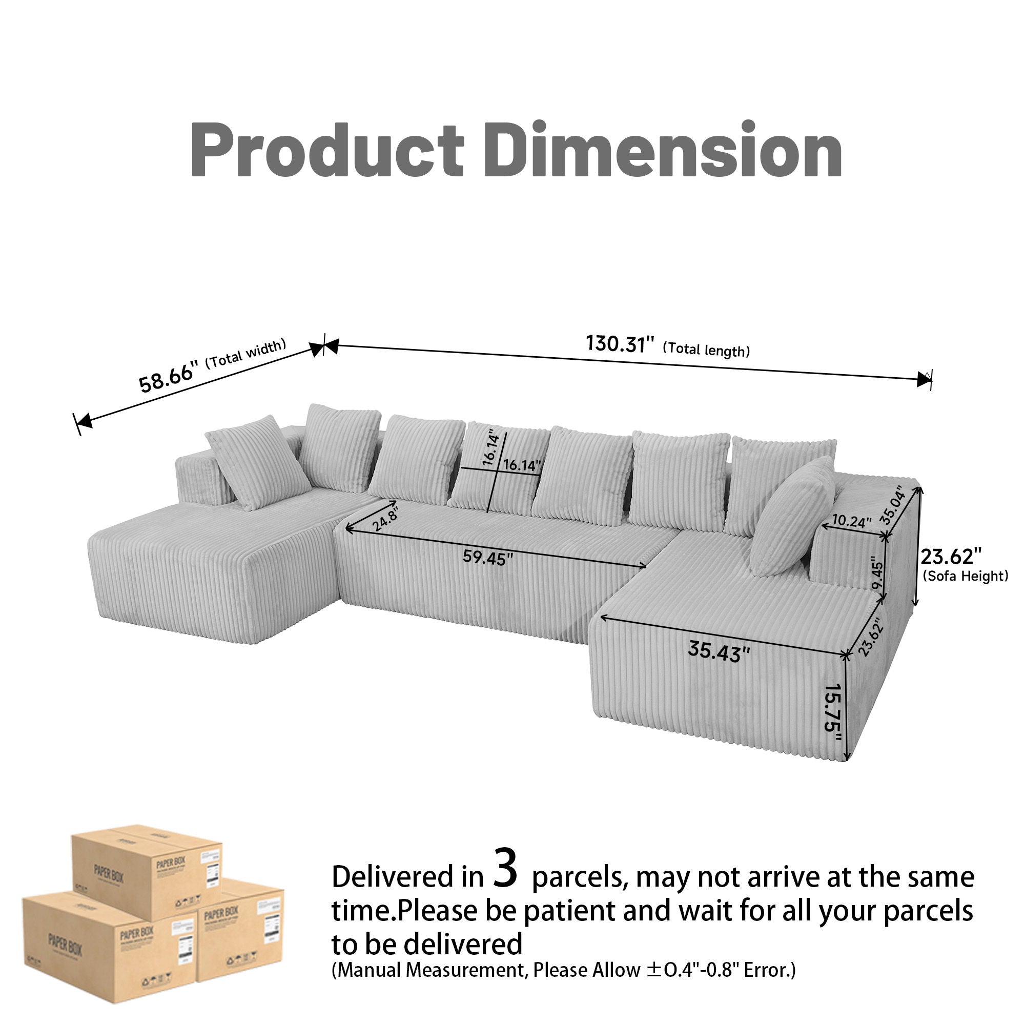 Modular U Shaped Sectional Sofa - Best Buy Furniture