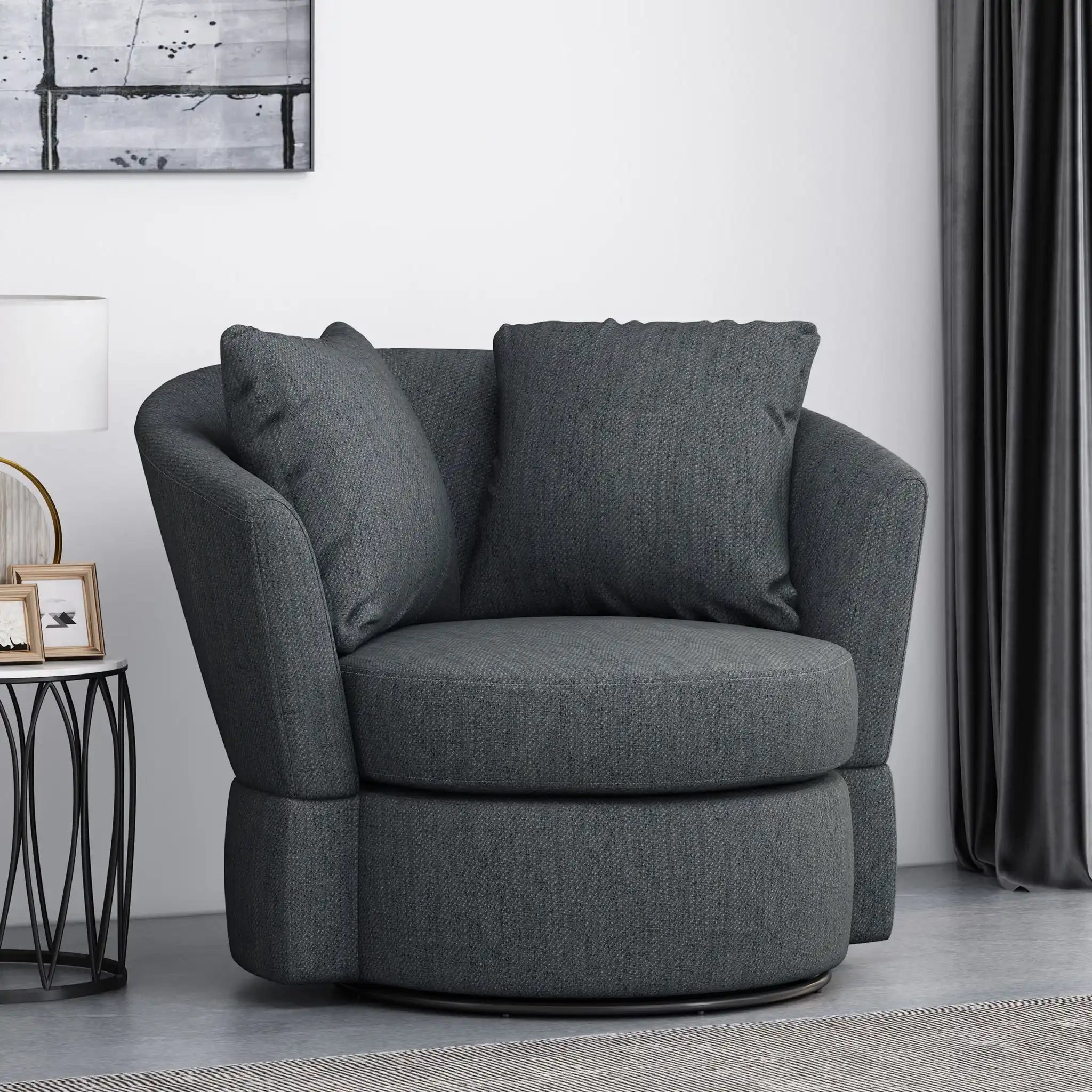 Swivel Club Chair With Circular Design - Best Buy Furniture