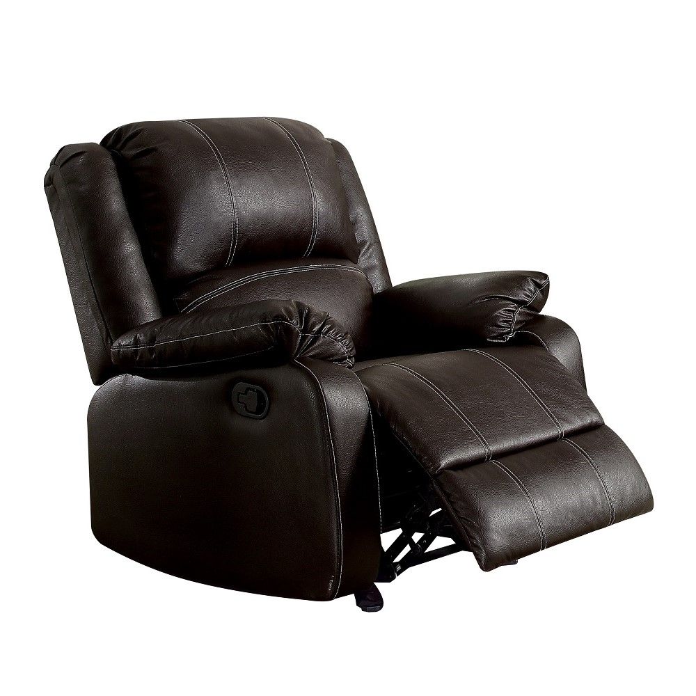 Zuriel - Synthetic Leather 3 Piece Living Room Recliner Set - Best Buy Furniture