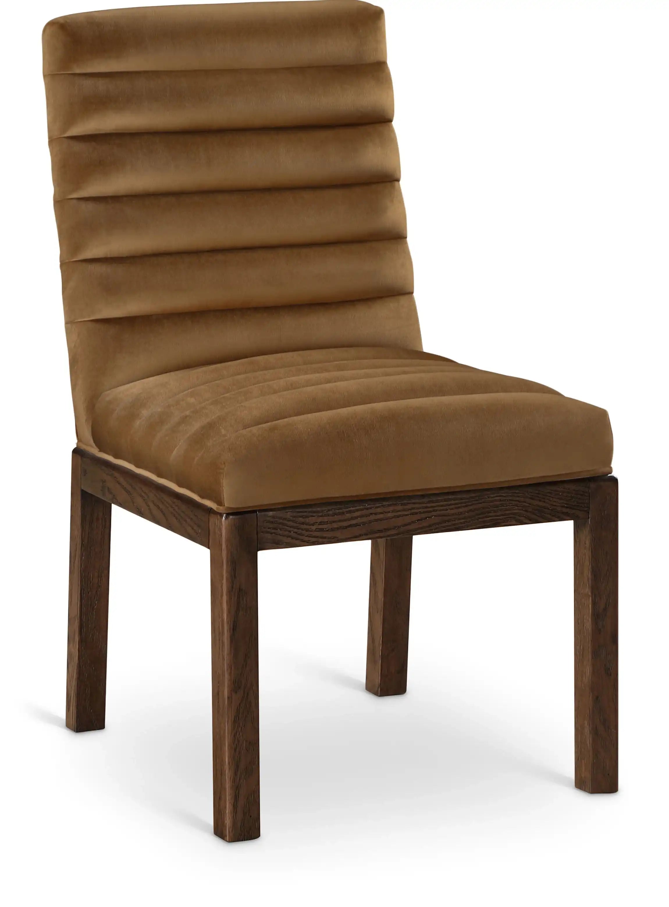 Evelyn - Dining Chair With Brown Legs - Saddle - Best Buy Furniture