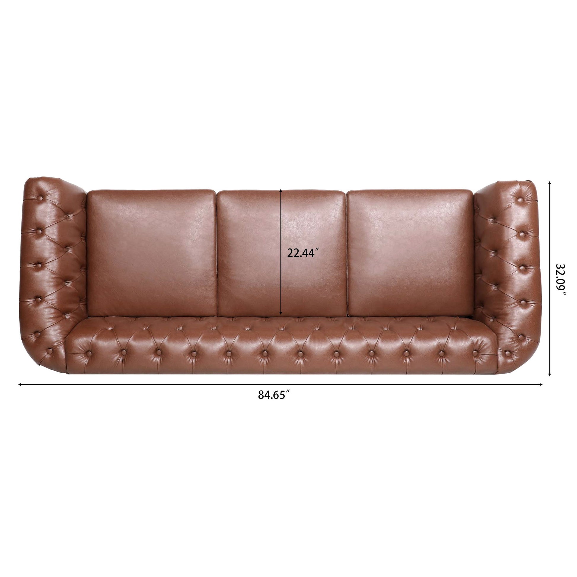 Rolled Arm Chesterfield 3 Seater Sofa - Best Buy Furniture