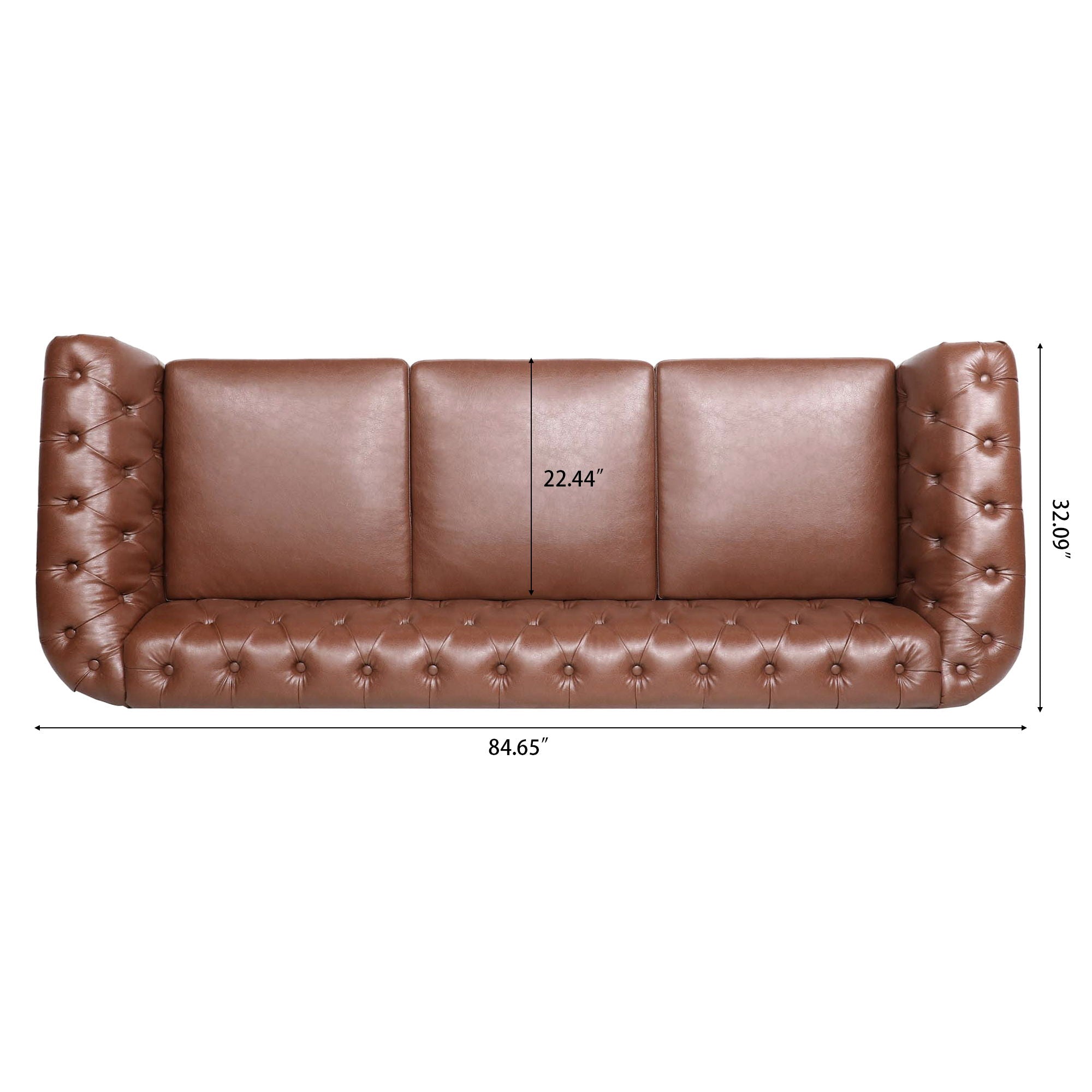 Rolled Arm Chesterfield 3 Seater Sofa - Best Buy Furniture