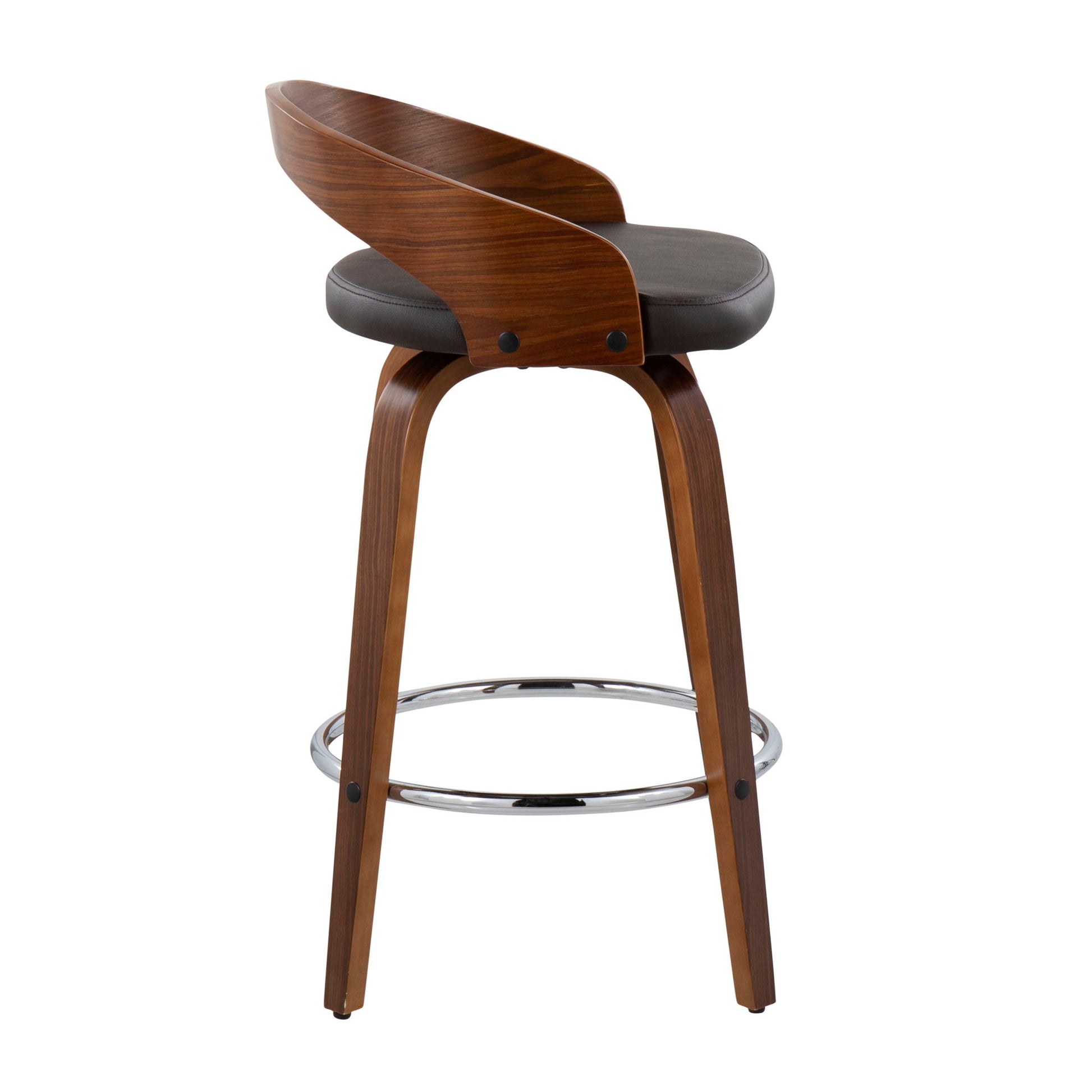 Grotto - Mid-Century Modern, Counter Stool With Swivel (Set of 2) - Best Buy Furniture