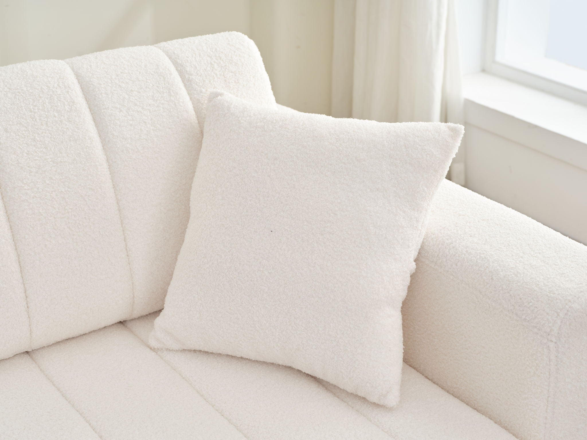 Jessica - Lamb Wool Sectional Sofa With Chaise, Versatile Configuration - Best Buy Furniture