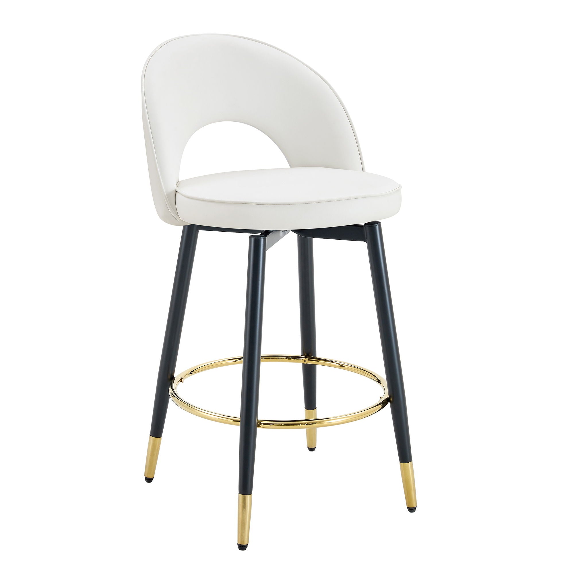 Upholstered Rotatable Bar Chair With Metal Legs For Dining Room - Best Buy Furniture