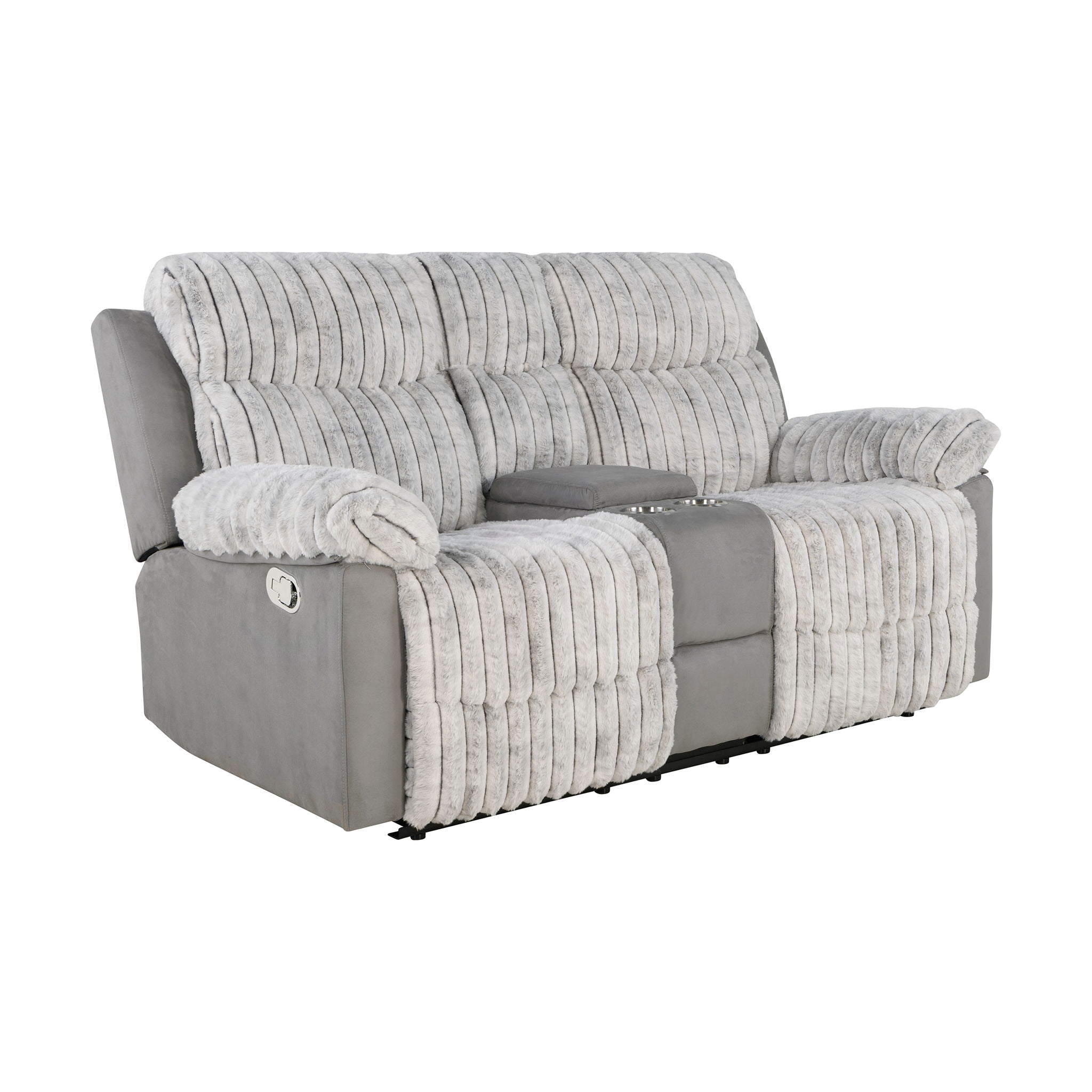 Bruni - Console Reclining Loveseat With Manual Recline - Best Buy Furniture