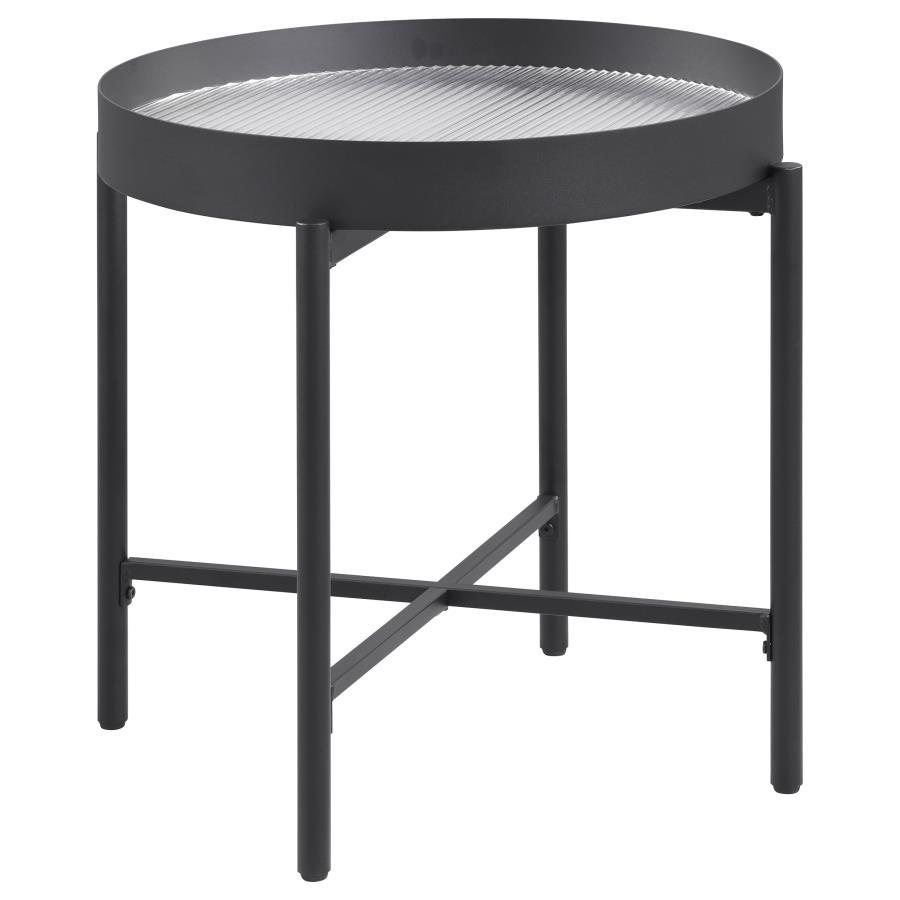Ozella - Round Table With Hidden Storage Sandy - Best Buy Furniture