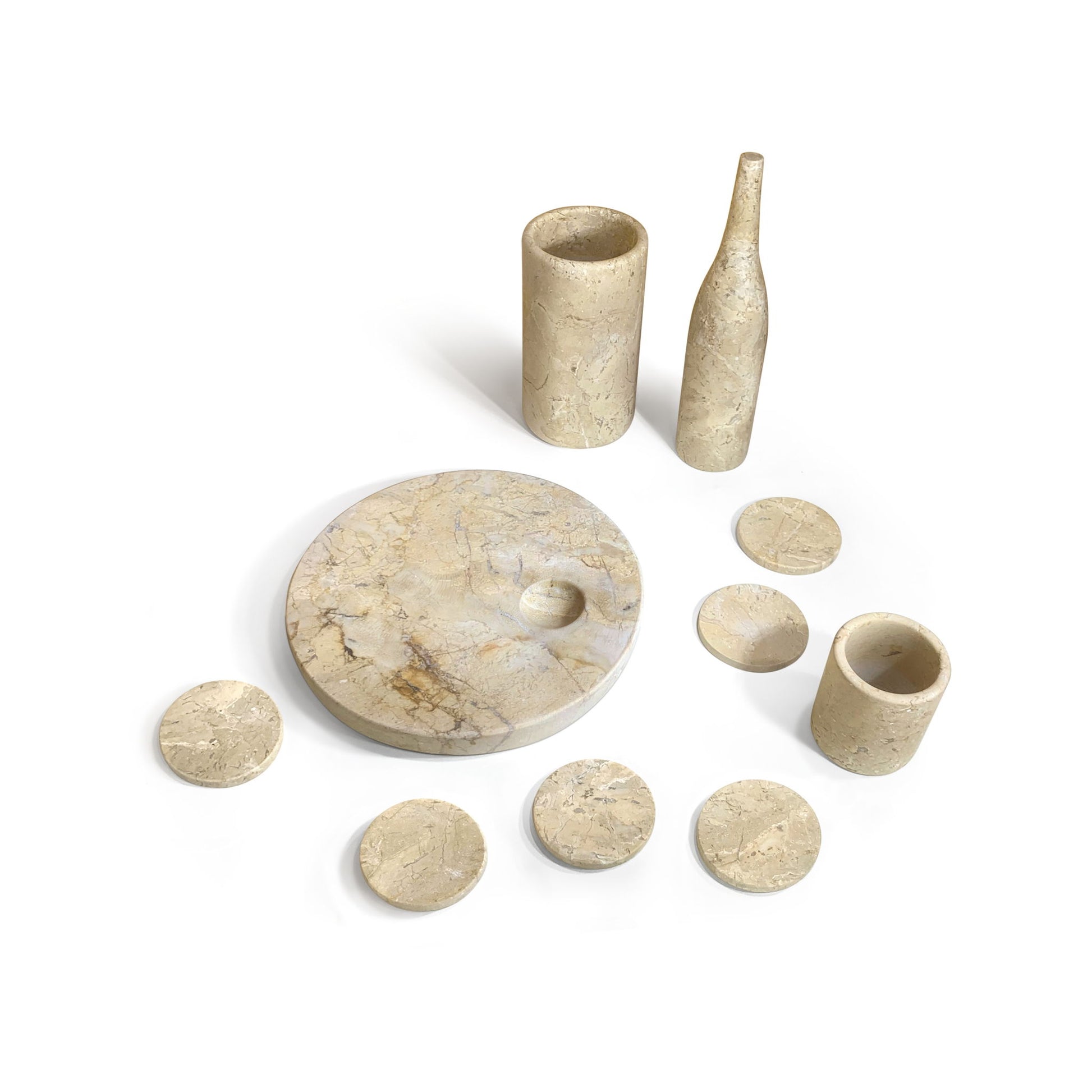 10 Pieces Luxury Natural Marble Dining Room Accessories Set - Best Buy Furniture