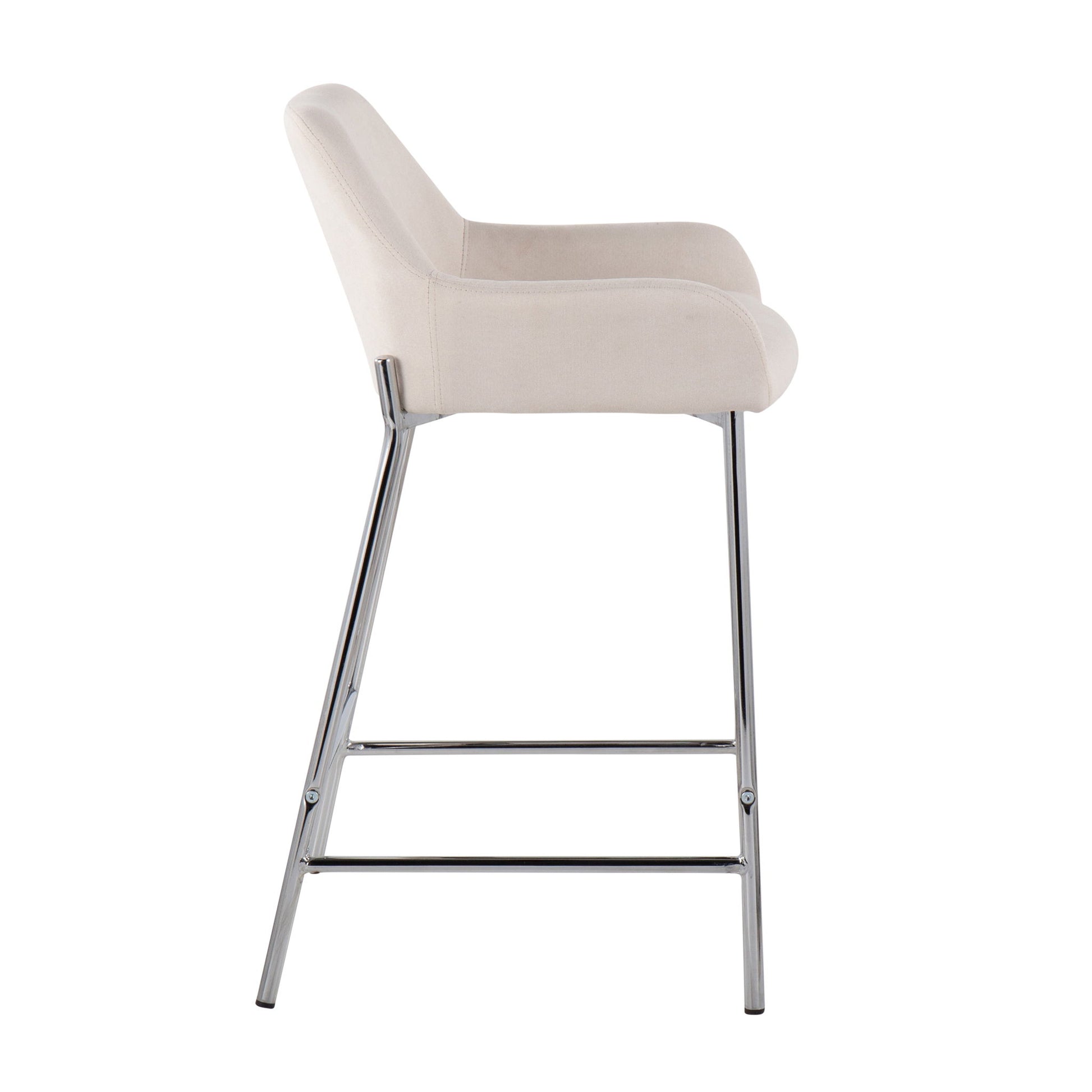 Daniella - Contemporary Fixed Height Counter Stool With Metal Legs (Set of 2) - Best Buy Furniture