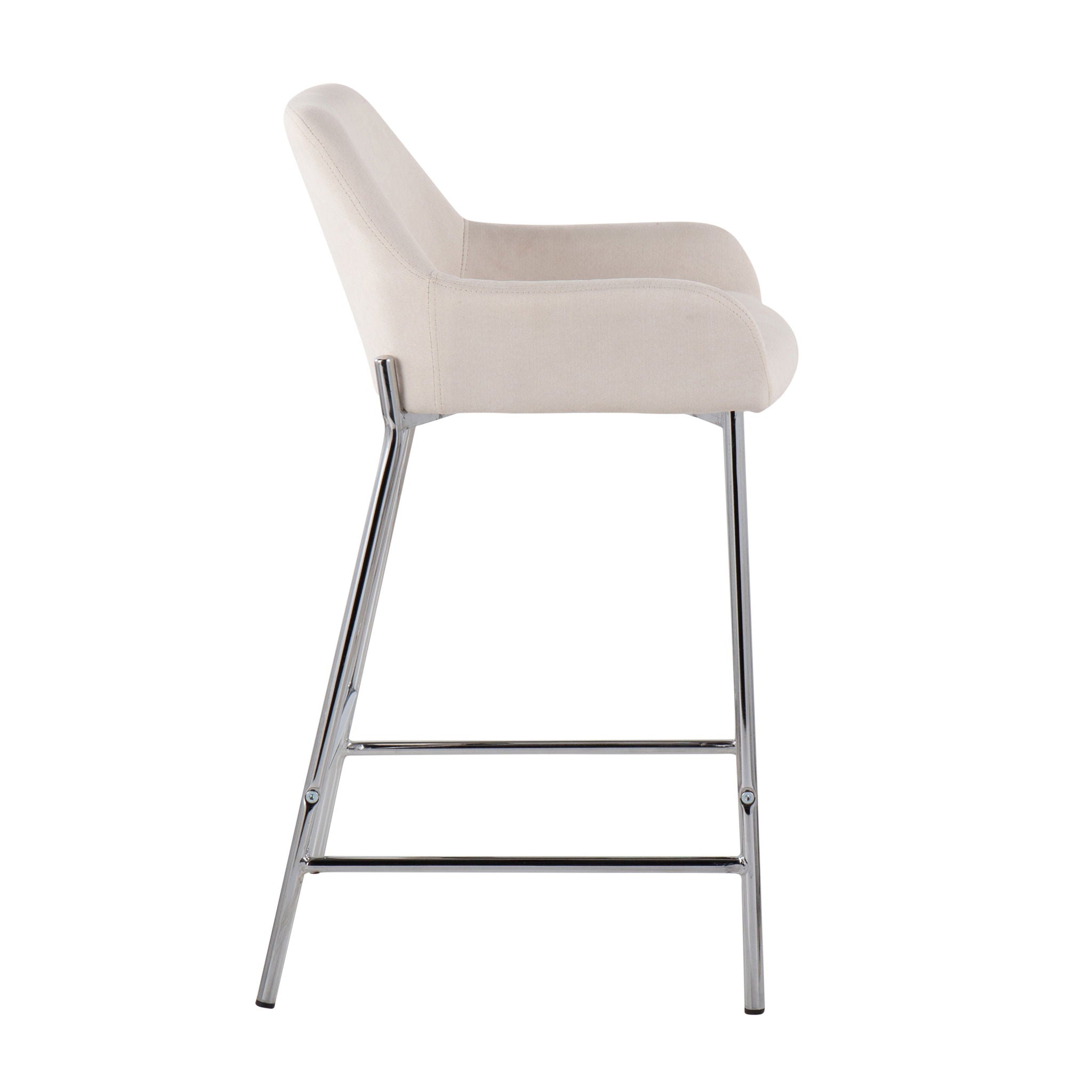 Daniella - Contemporary Fixed Height Counter Stool With Metal Legs (Set of 2) - Best Buy Furniture