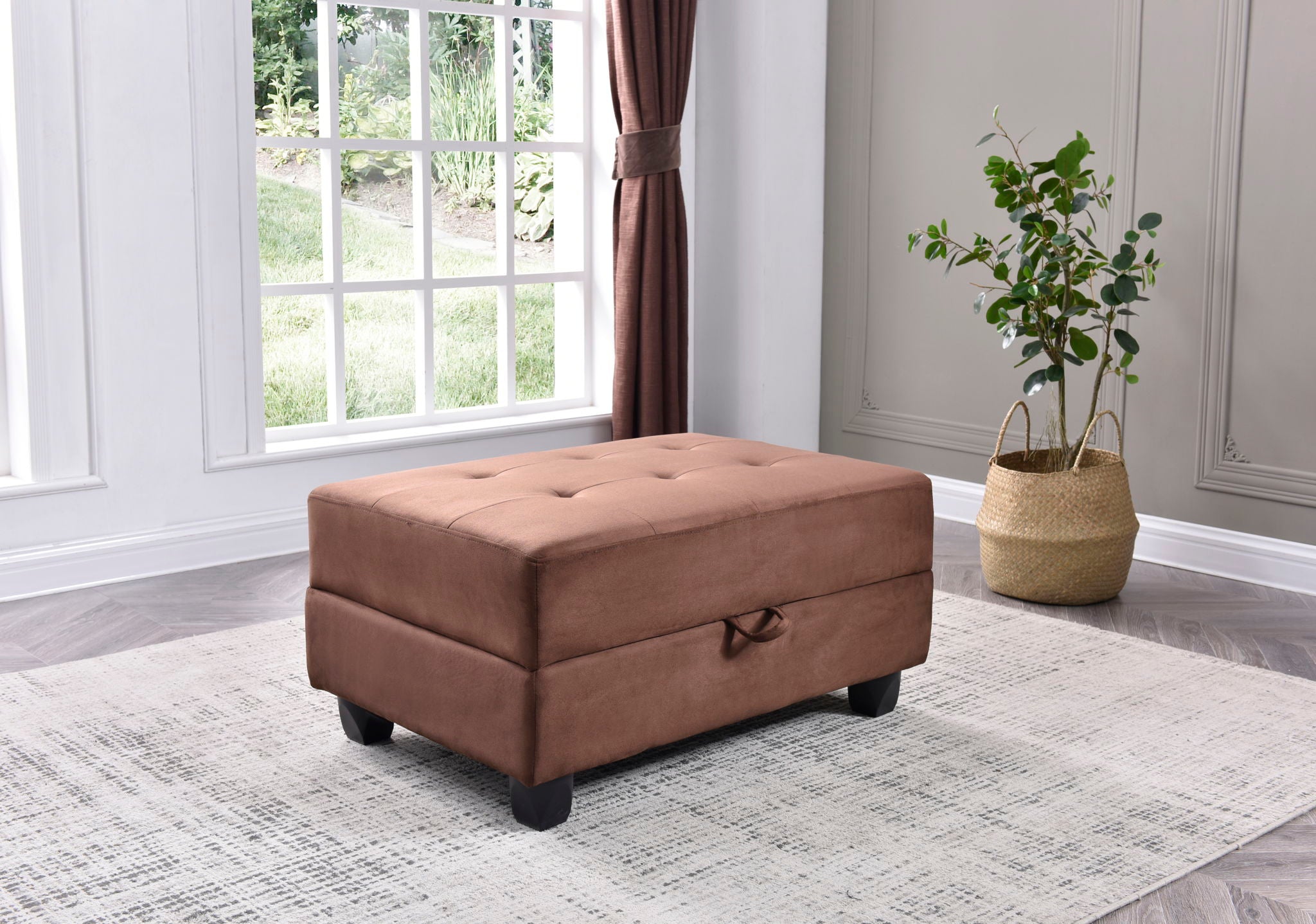 Stylish Storage Contemporary Ottoman - Best Buy Furniture