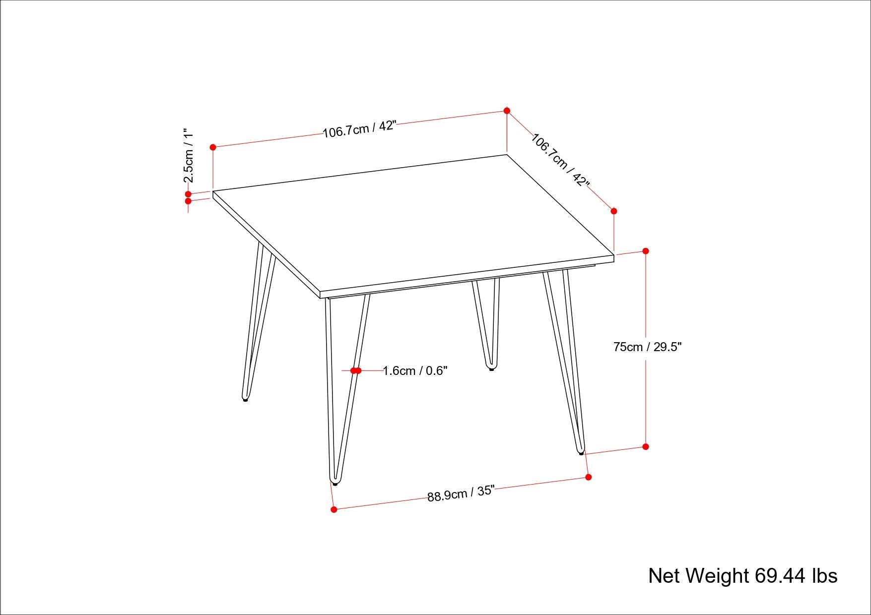 Hunter - Square Tabletop Dining Table - Best Buy Furniture