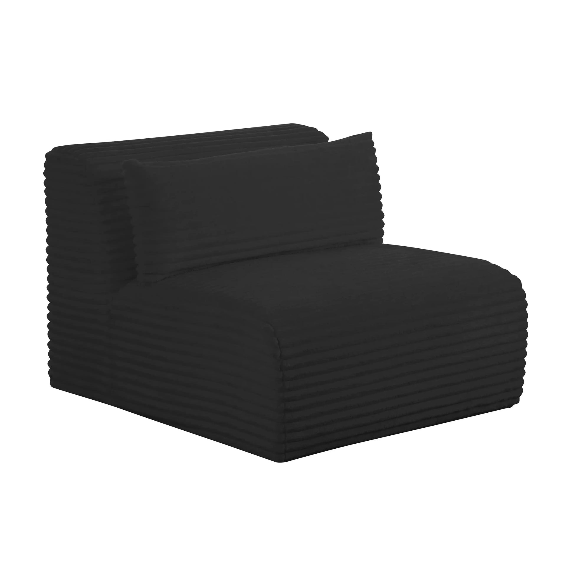 Tarra - Fluffy Oversized Corduroy Modular Armless Chair - Best Buy Furniture