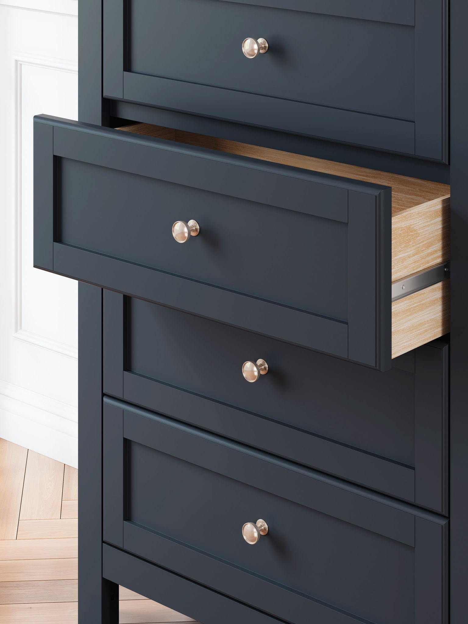 Landocken - Four Drawer Chest - Brown / Blue - Best Buy Furniture
