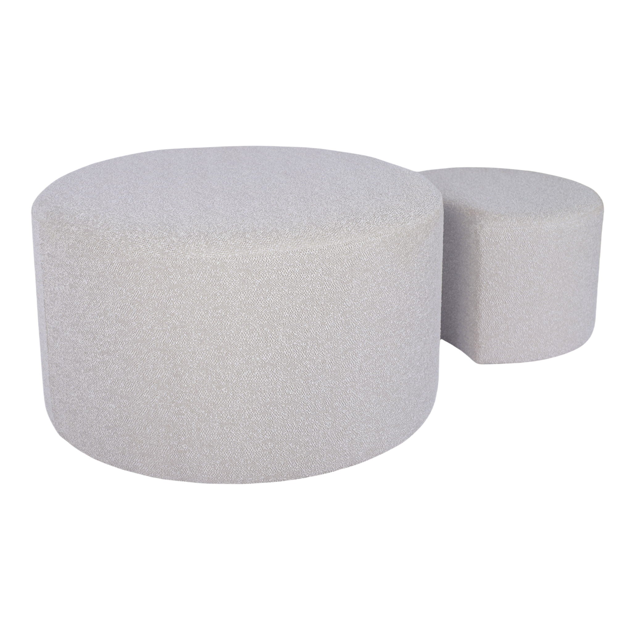 Upholstered Nesting Coffee Tables, Side Table, Footrest, Ottoman & Seat For Living Room Bedroom Entryway Office (Set of 2) - Beige - Best Buy Furniture
