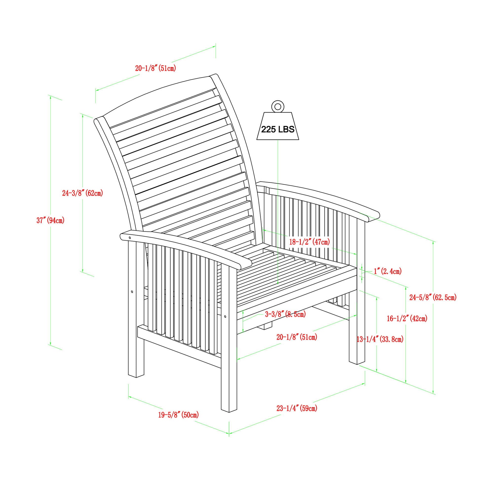 Modern 2 Piece Slat Back Patio Chairs With Cushions - Best Buy Furniture