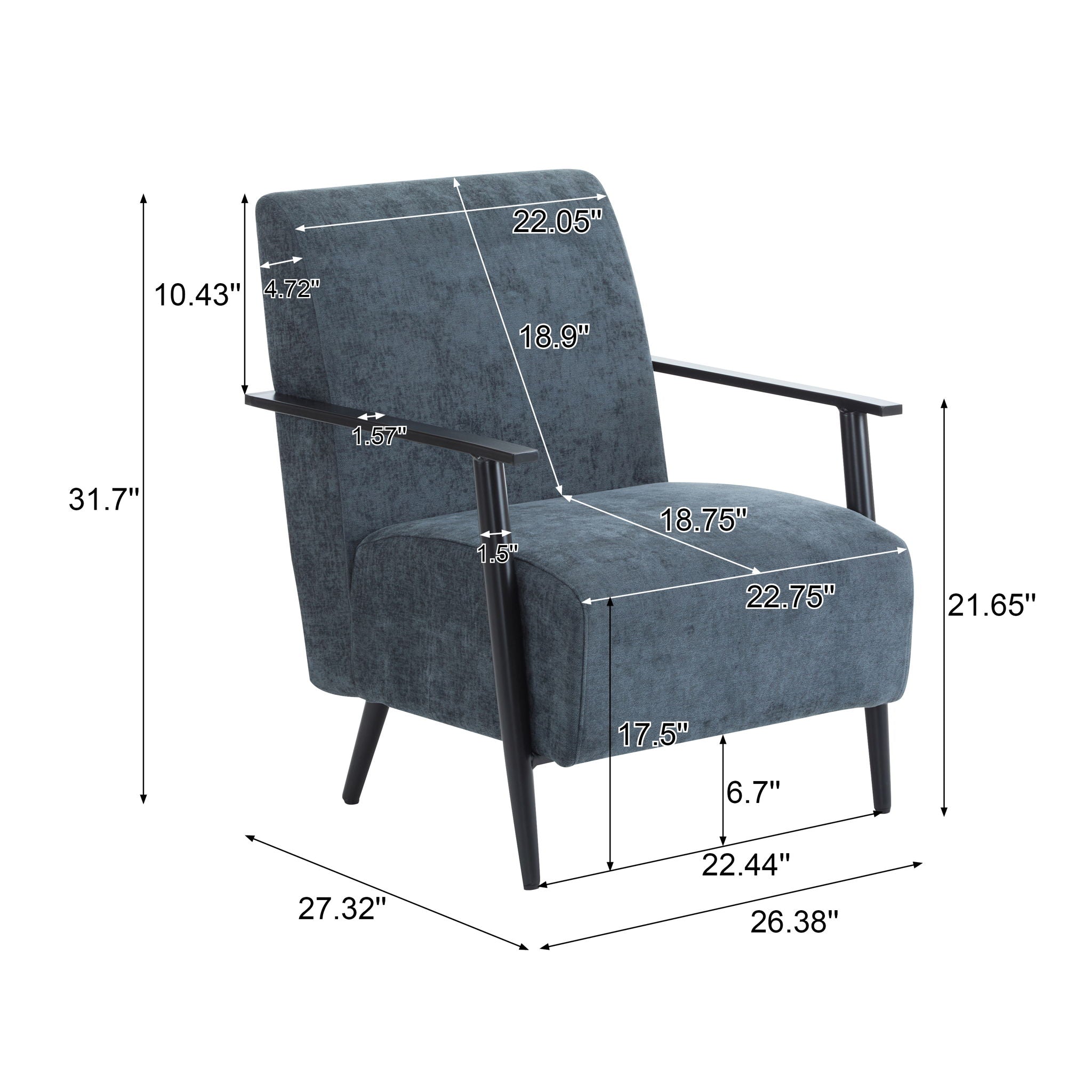 Modern Lounge Chair With Polyester Upholstery - Best Buy Furniture