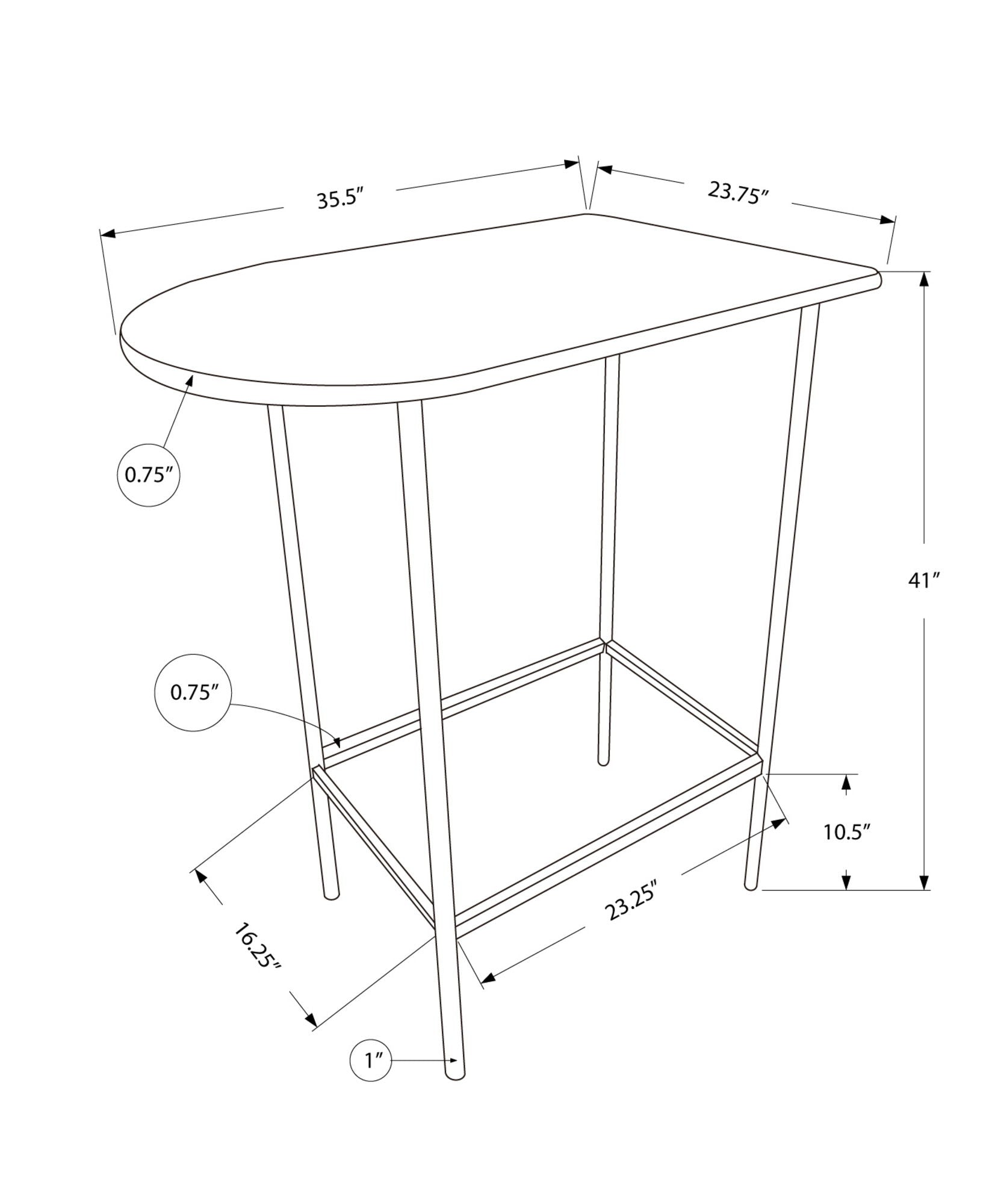 Home Bar Table With Bar Height Small Rectangular For Kitchen - Best Buy Furniture