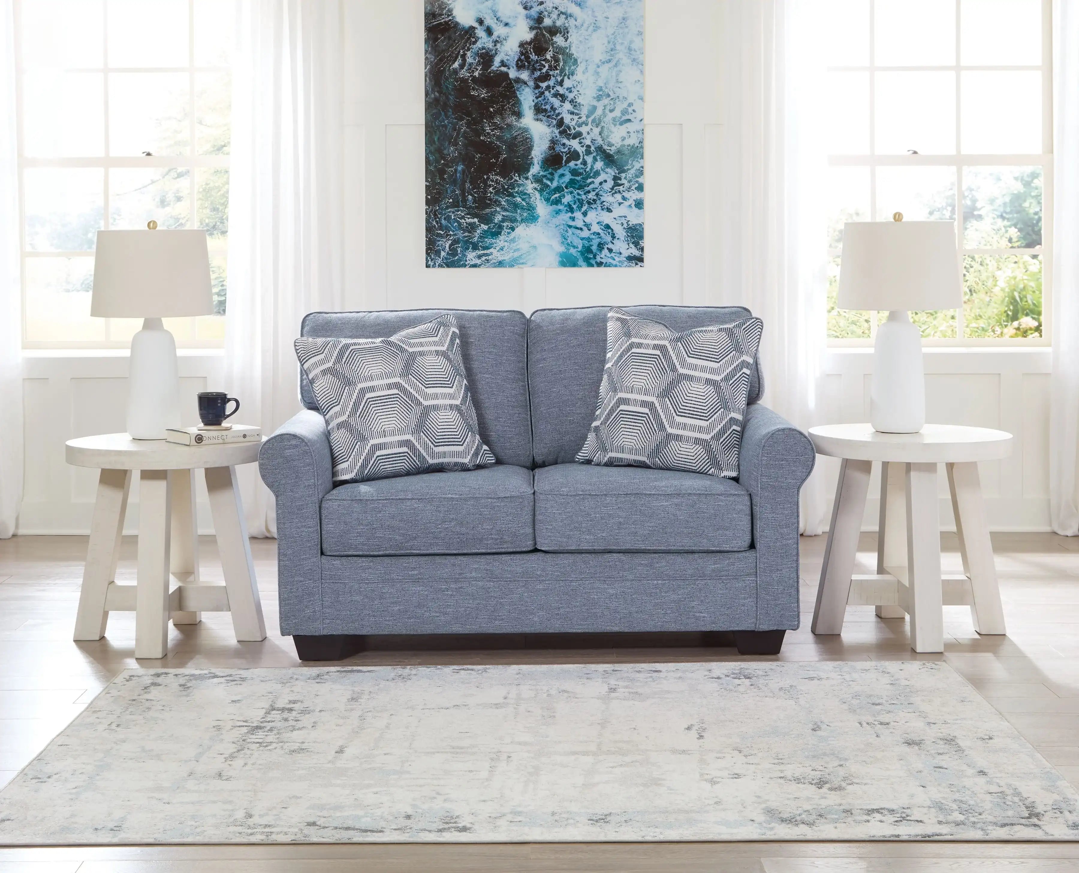 Carissa Manor - Loveseat - Denim - Best Buy Furniture