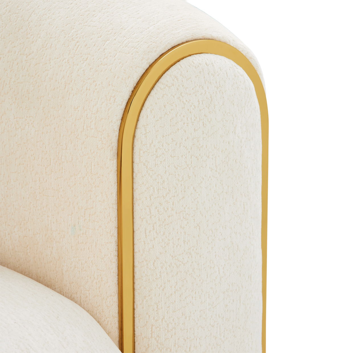 Sassani - Loveseat - Crepe / Gold - Best Buy Furniture