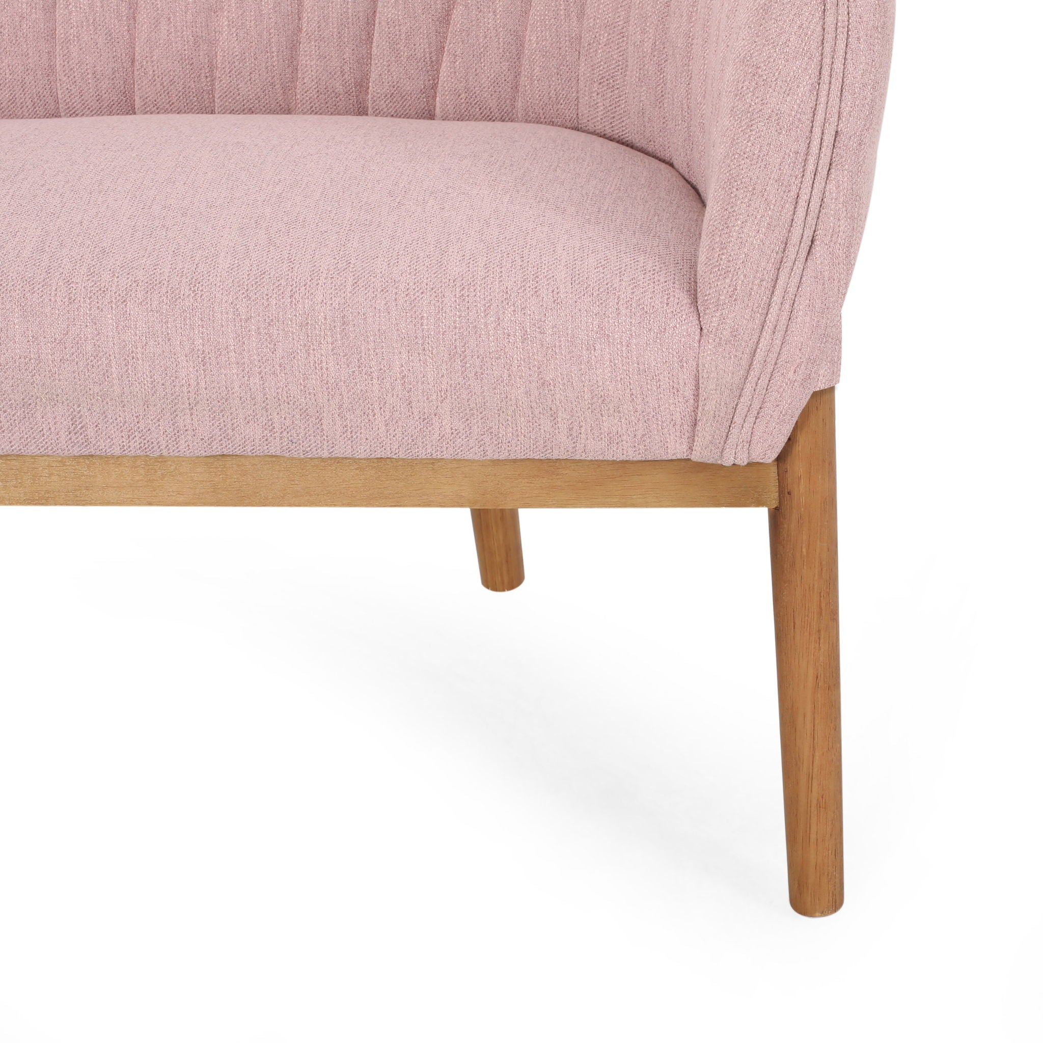 Mid Century Modern Loveseat With Channel Stitched Backrest - Best Buy Furniture